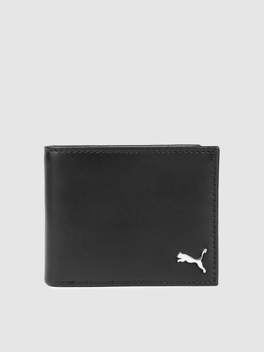 

Puma Unisex Leather Two Fold Wallet, Black