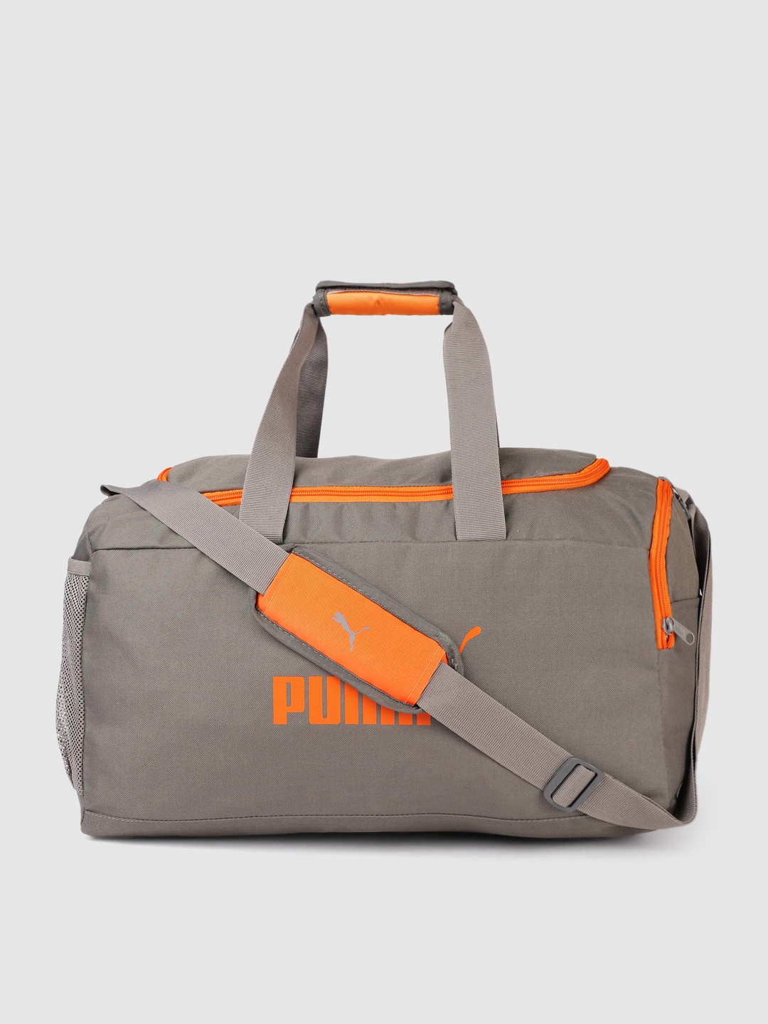 

Puma Unisex Brand Logo Printed Basic Duffle Bag, Grey