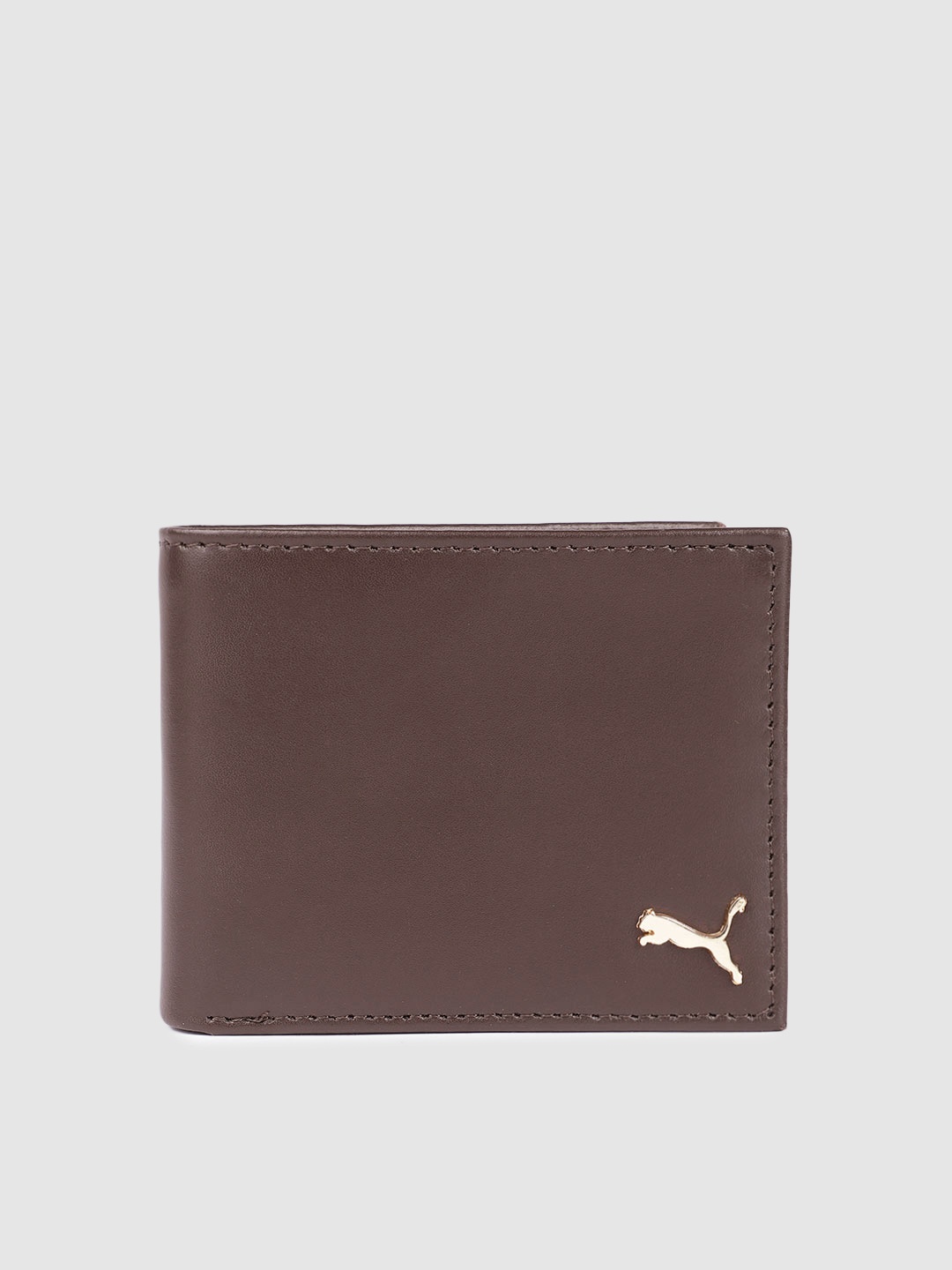 

Puma Unisex Brown Leather Two Fold Wallet