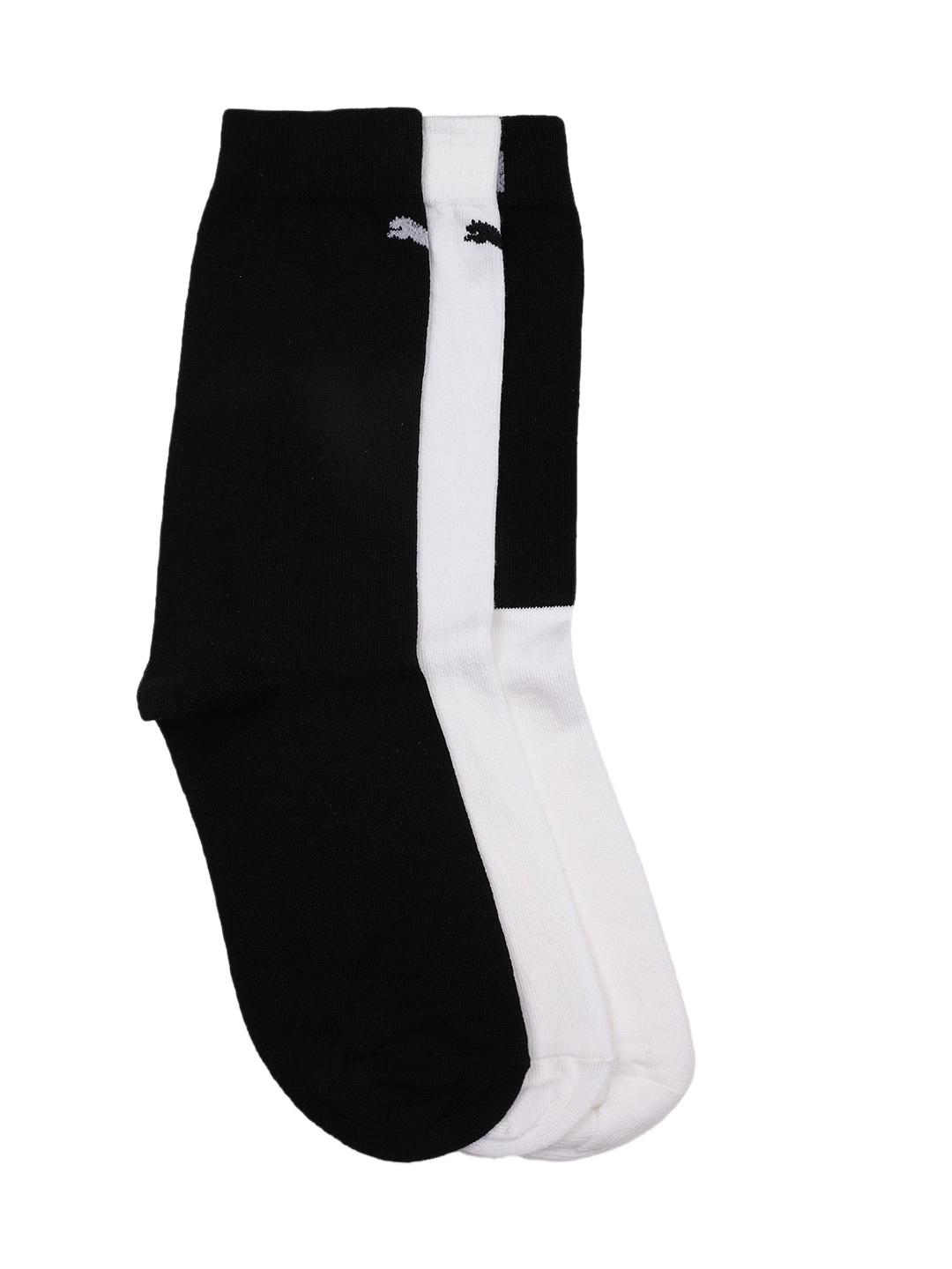 

Puma Unisex Set of 3 Block Calf Length Socks, Black