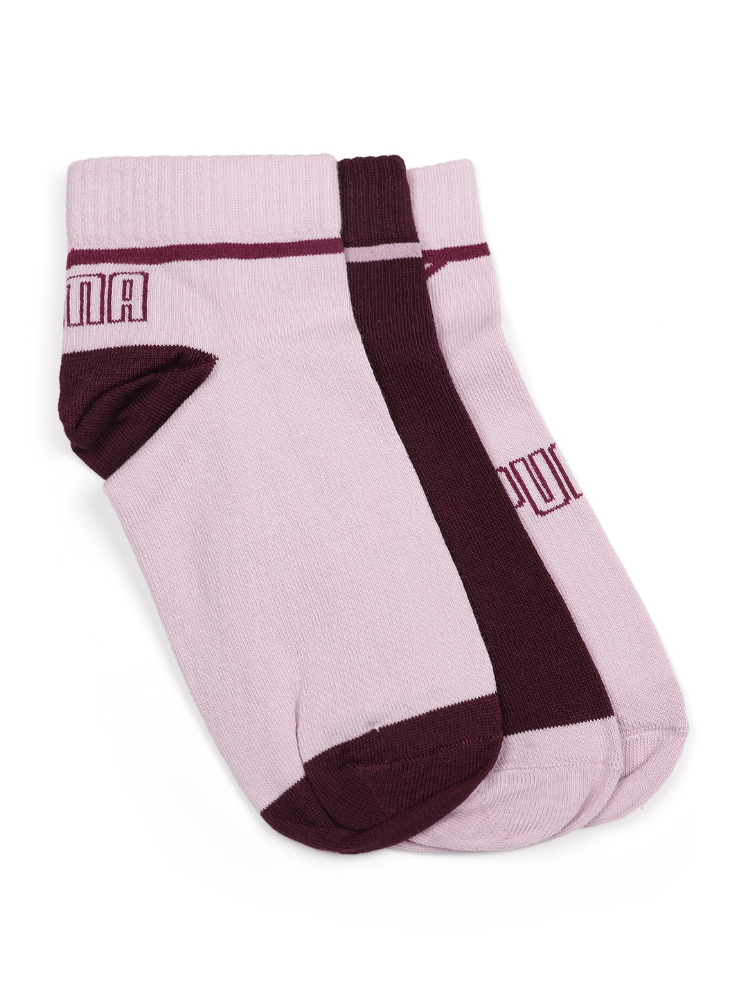 

Puma Unisex Pack of 3 Ankle Length Socks, Purple