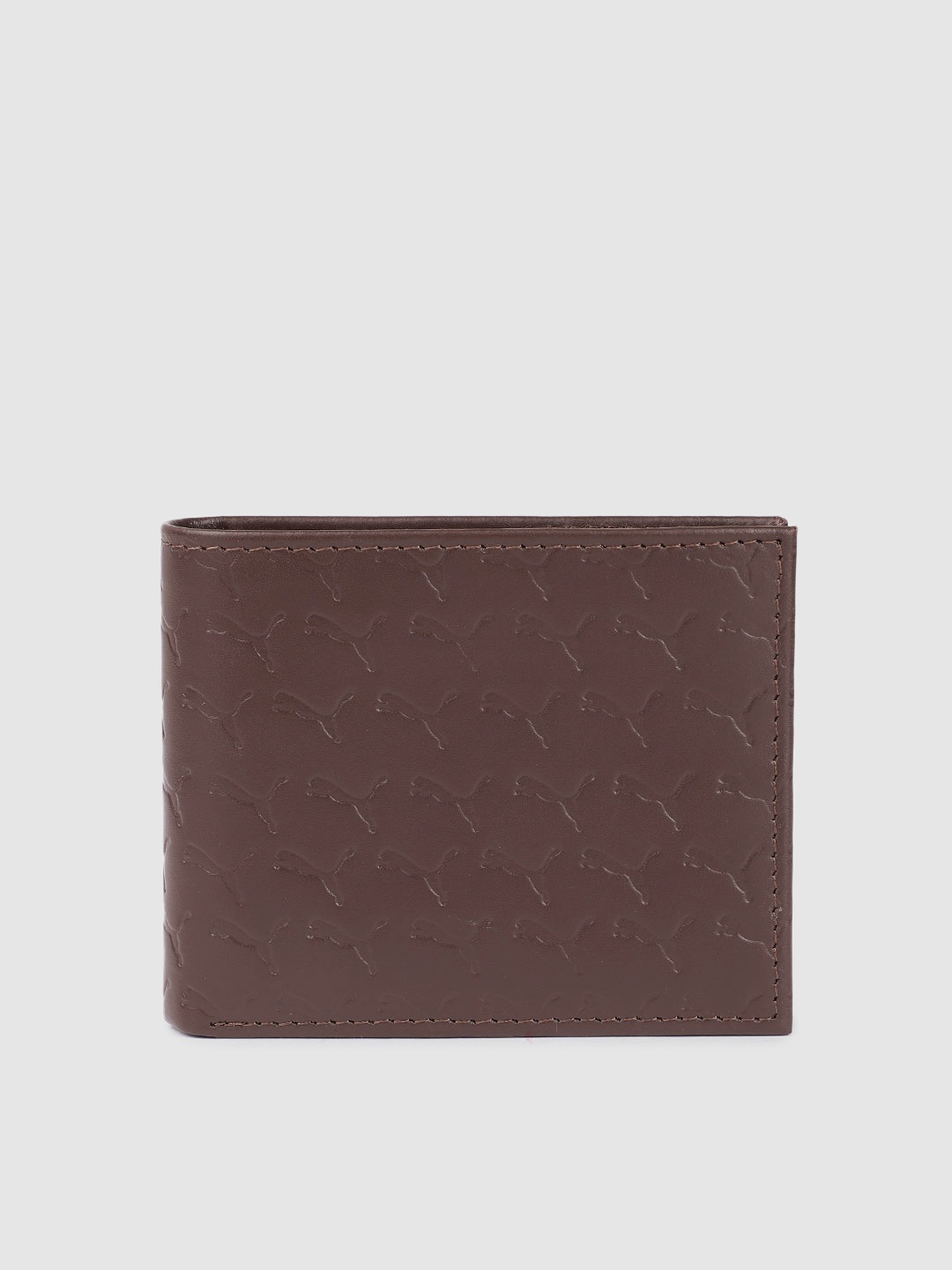 

Puma Textured Two Fold Wallet, Brown