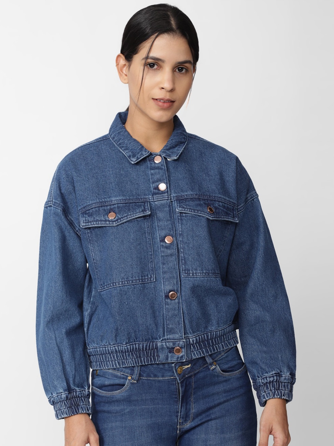 

Van Heusen Woman Cotton Denim Jacket, Blue