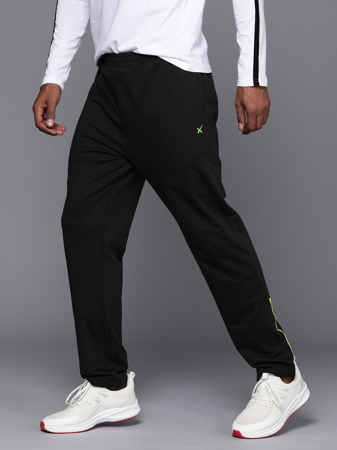 

HRX by Hrithik Roshan Men Typography Print Sports Track Pants, Black