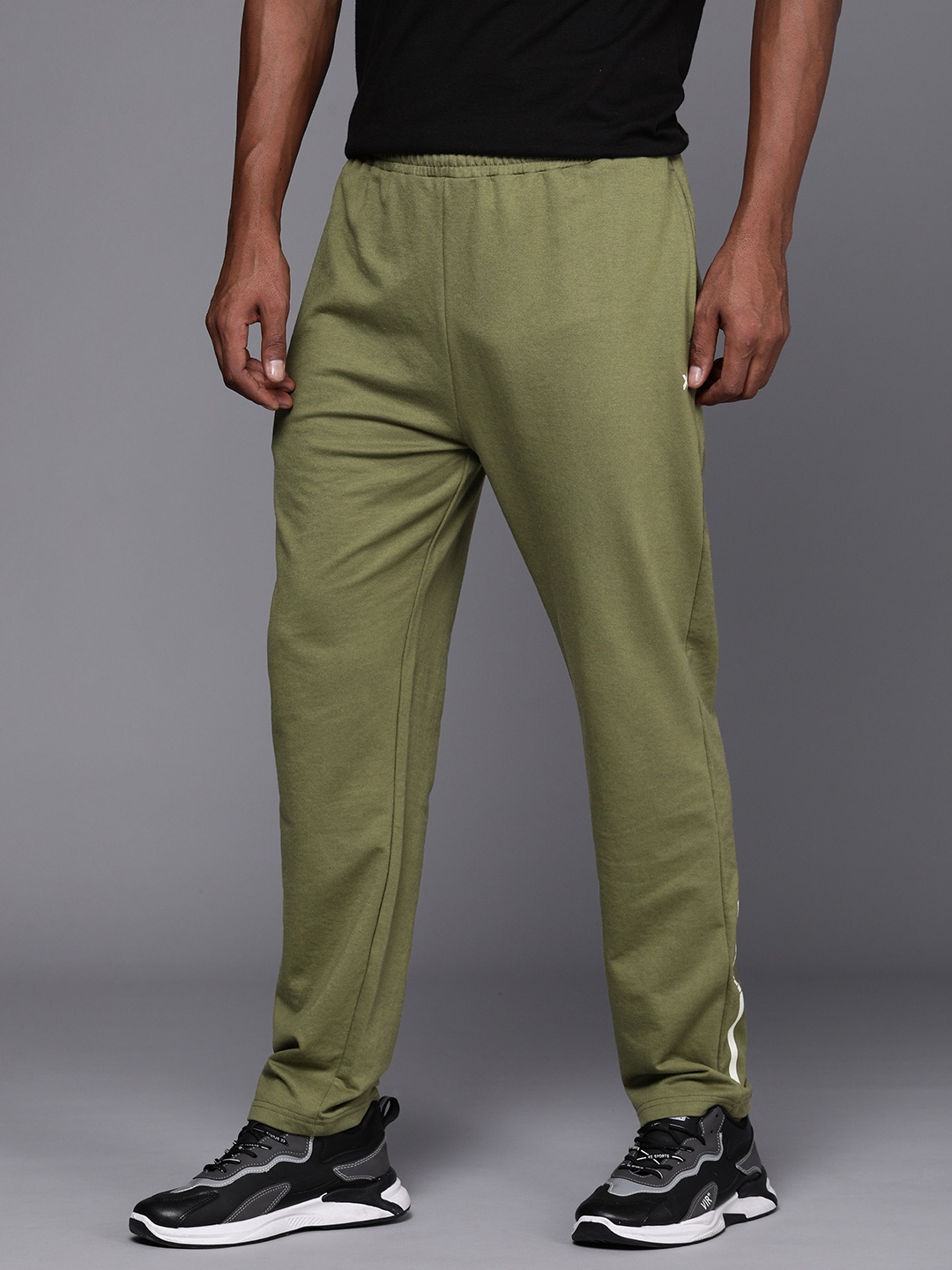 

HRX By Hrithik Roshan Men Printed Trackpants, Olive
