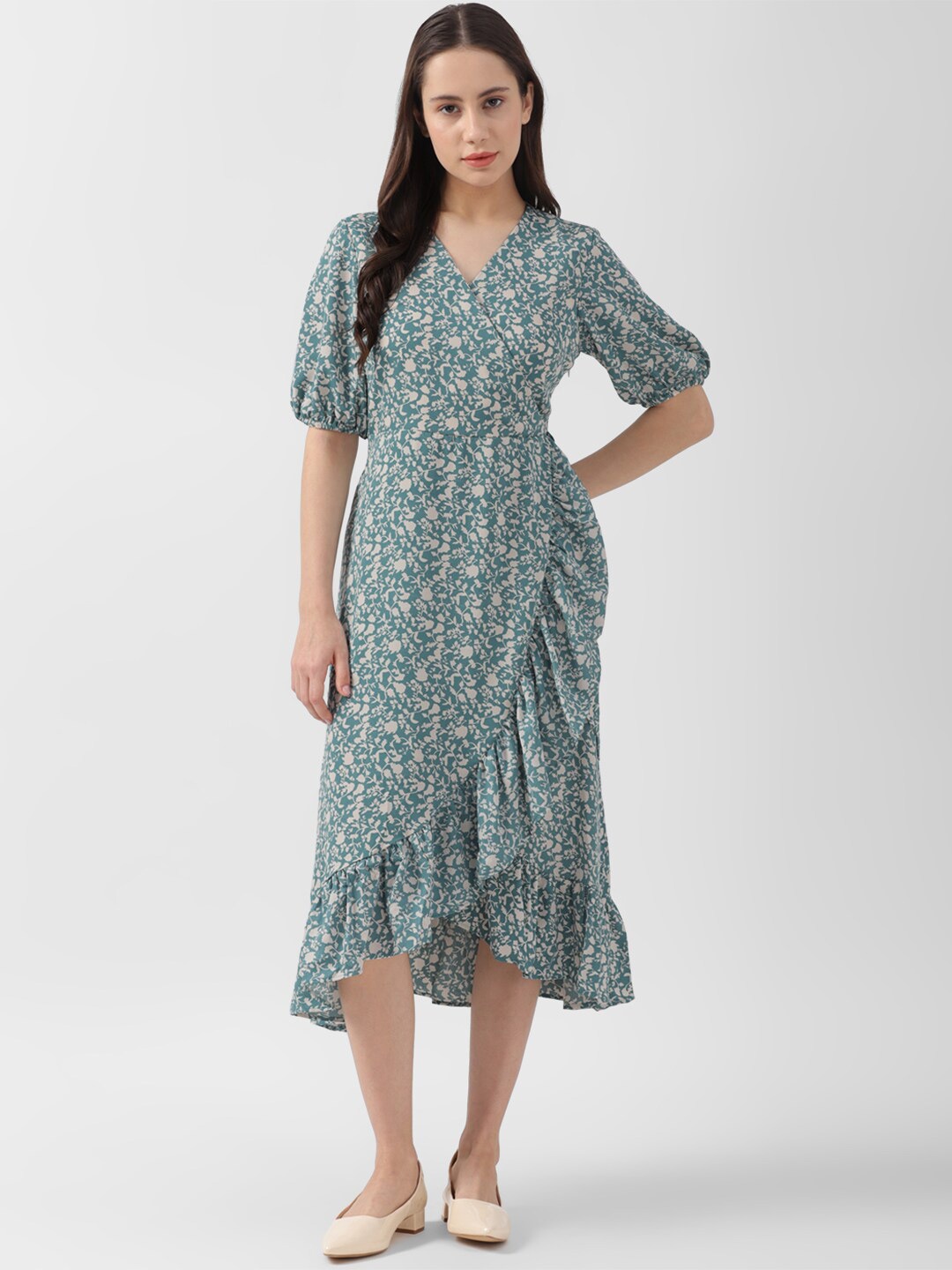 

Van Heusen Woman Floral Print Midi Dress, Blue