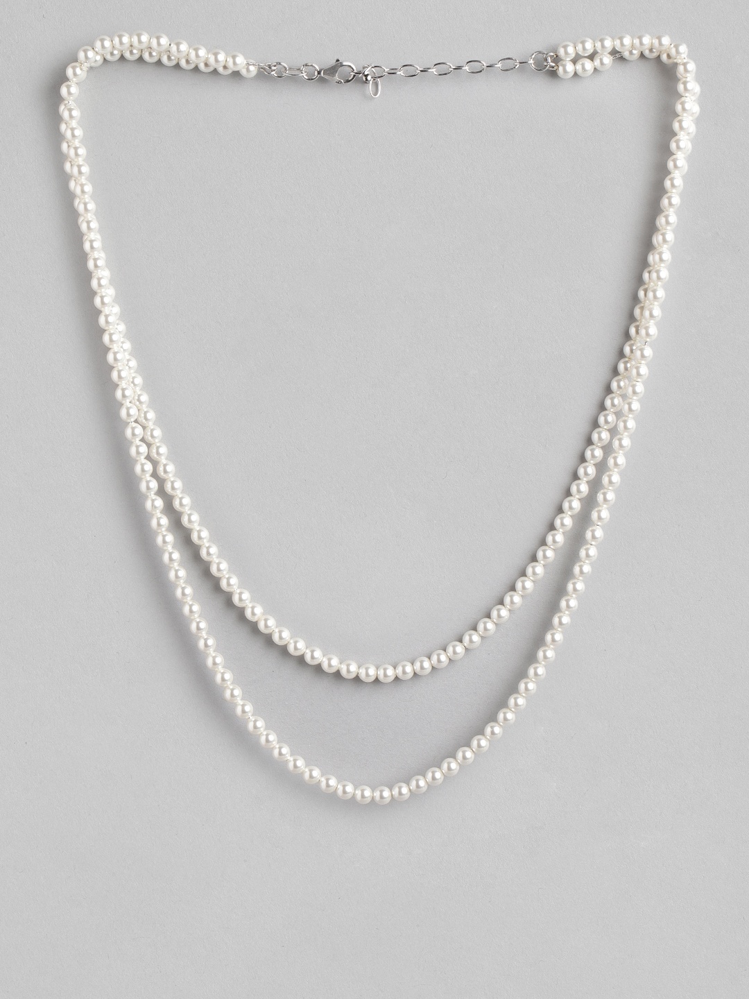 

Zavya 925 Sterling Silver Rhodium-Plated Layered Necklace