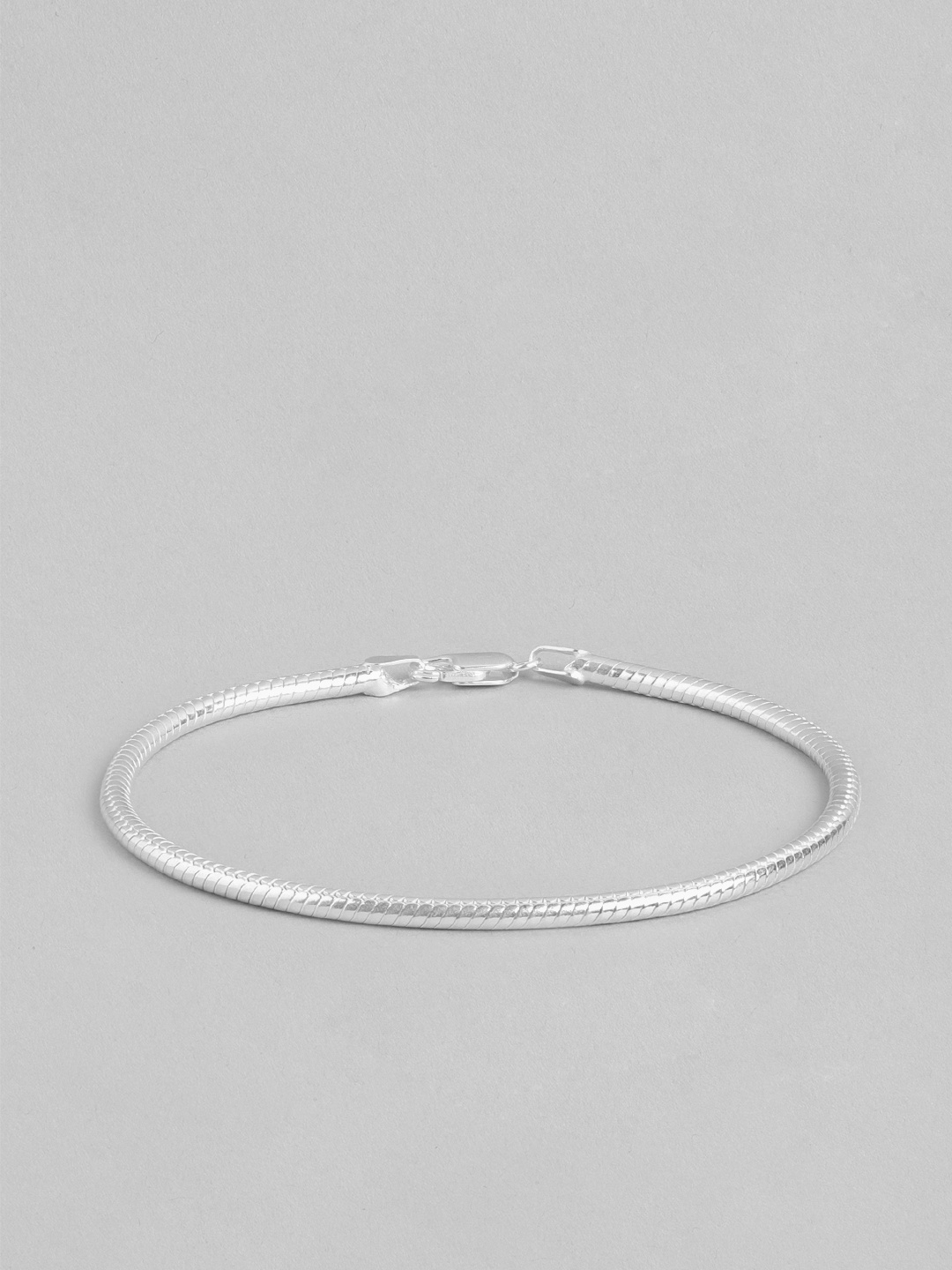 

Zavya Men 925 Sterling Silver Rhodium-Plated Link Bracelet