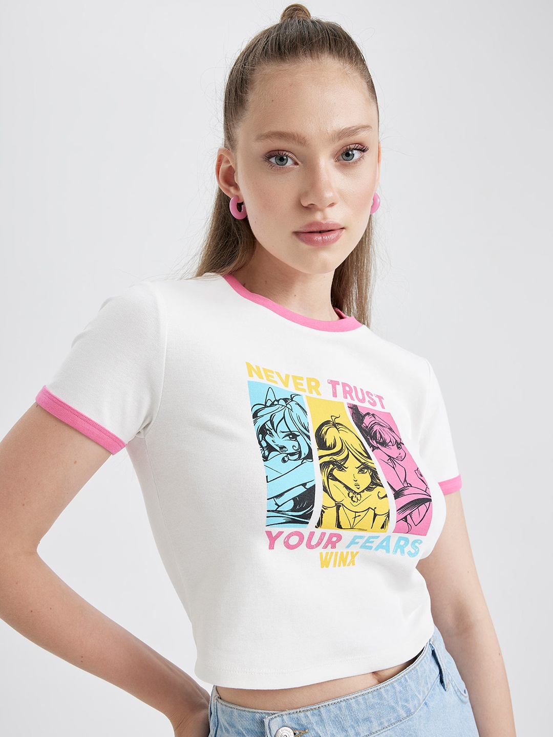 

DeFacto Typography Printed T-shirt, White