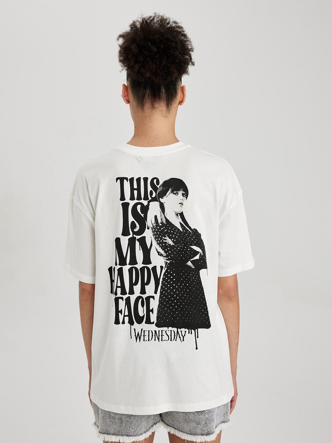 

DeFacto Typography Printed T-shirt, White