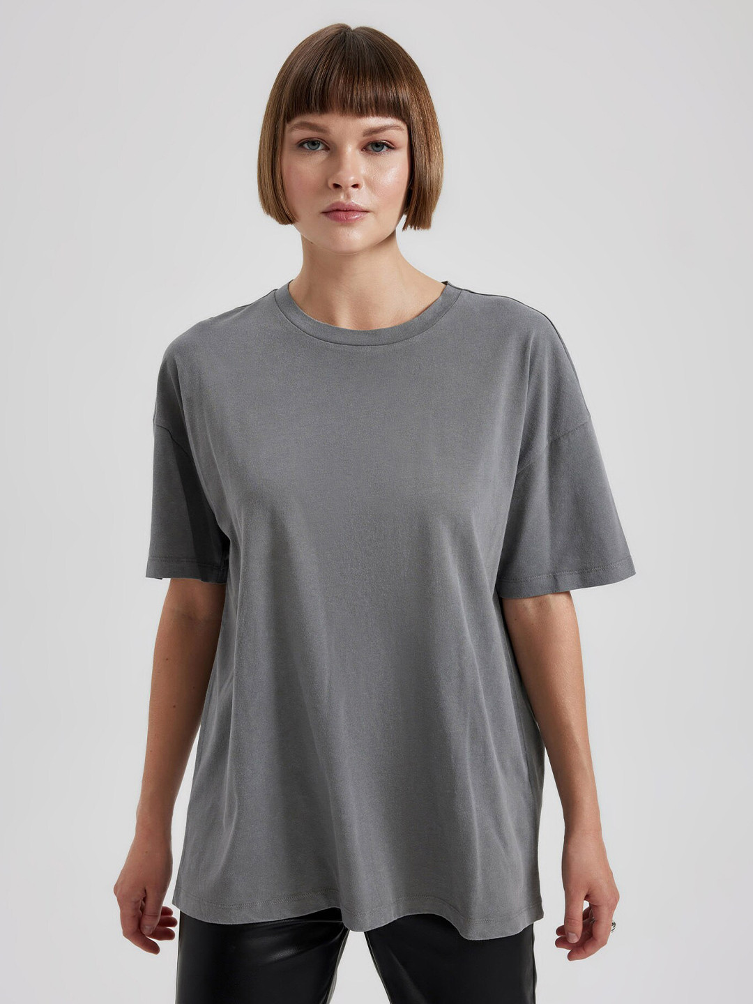 

DeFacto Round Neck T-shirt, Grey