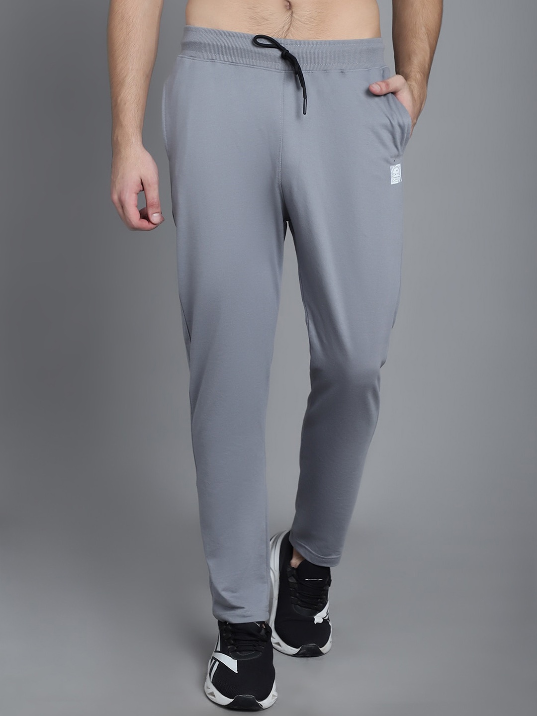 

VENITIAN Men Cotton Track Pants, Grey