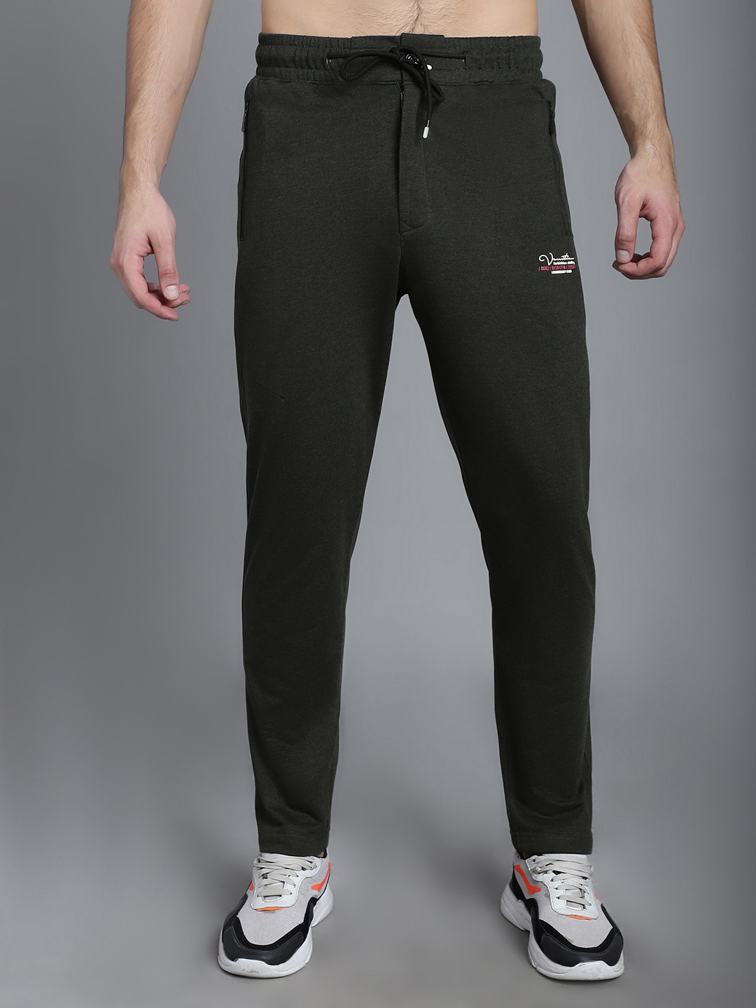 

VENITIAN Men Mid-Rise Track Pants, Charcoal
