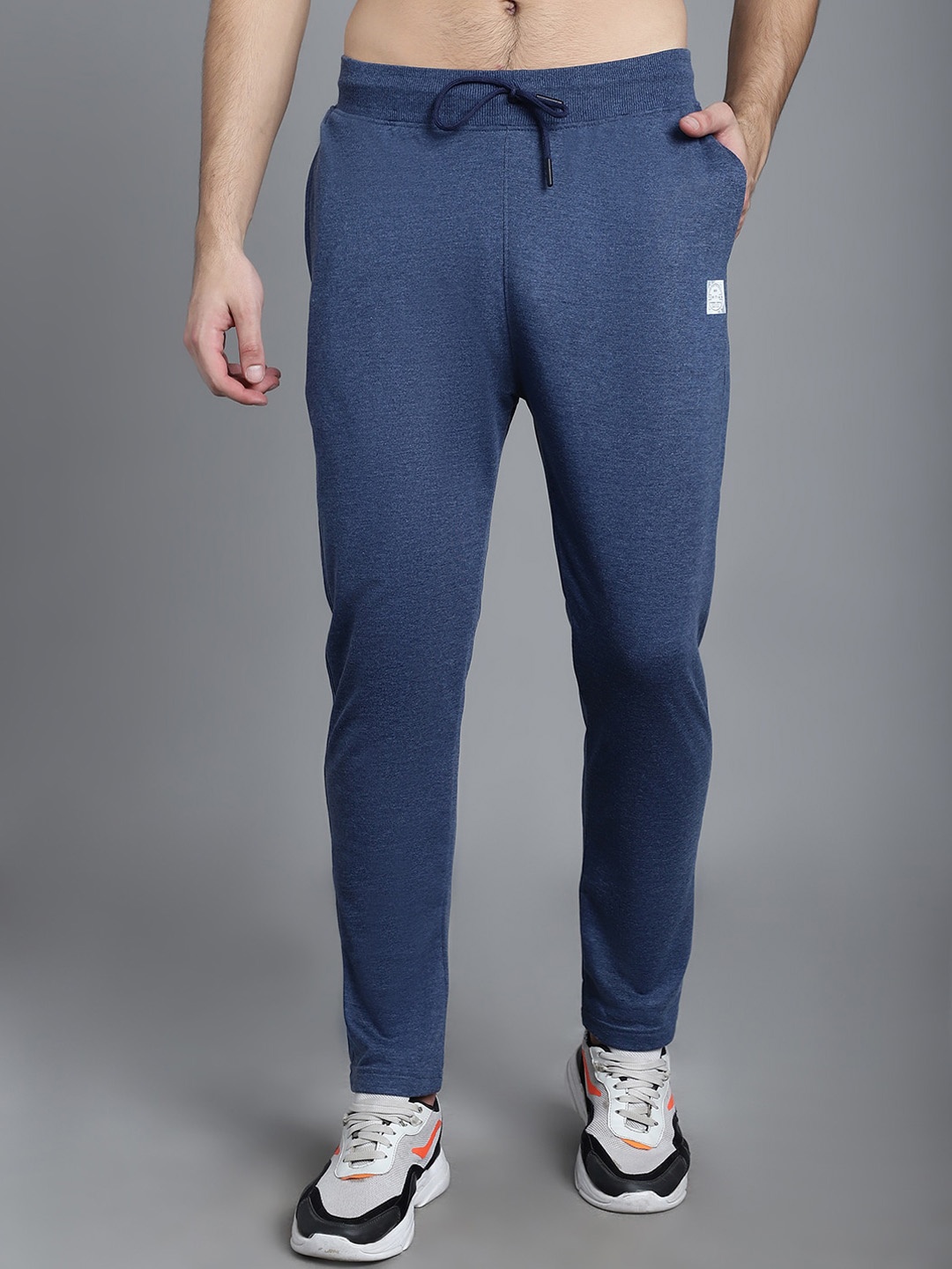 

VENITIAN Men Cotton Track Pants, Blue