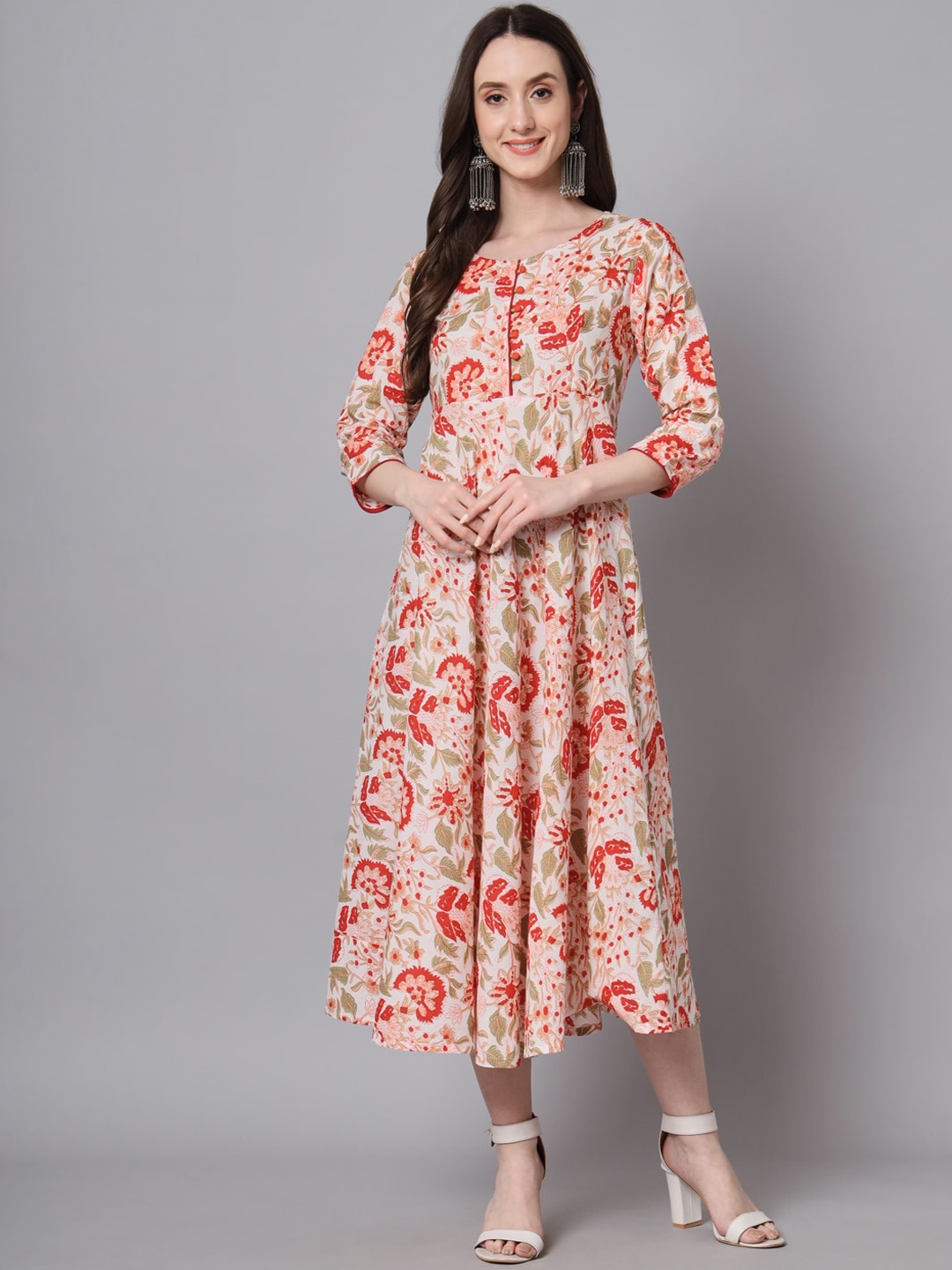 

RANGMAYEE Floral Printed Dress, White