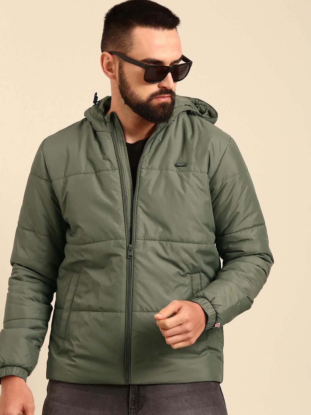 

Being Human Hooded Padded Jacket, Olive