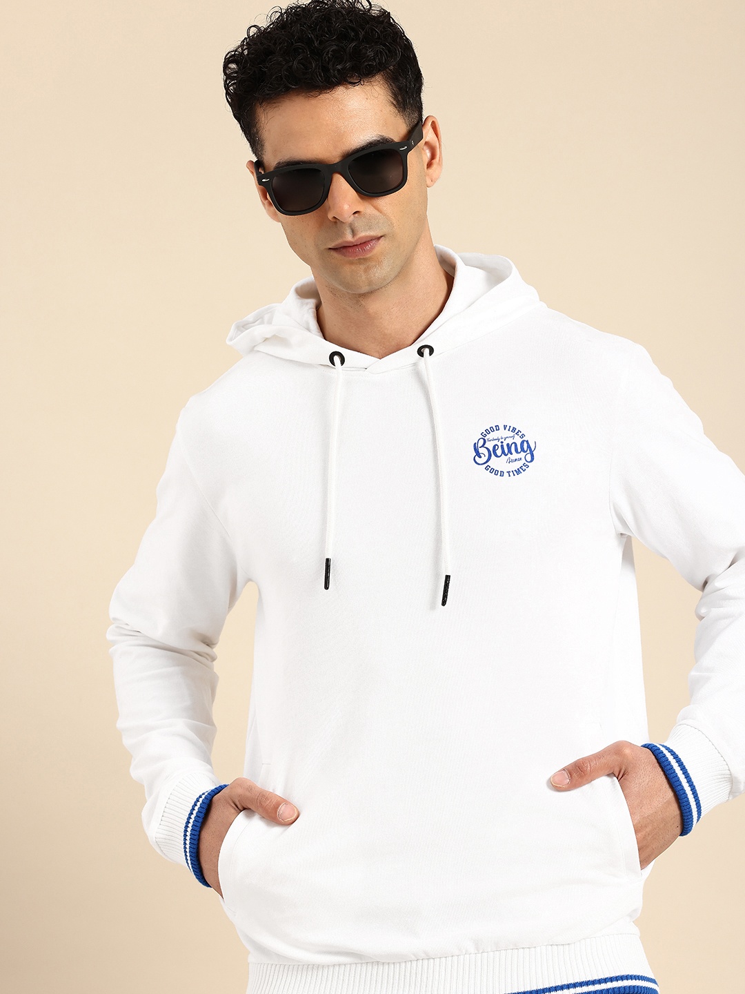 

Being Human Pure Cotton Hooded Sweatshirt, White