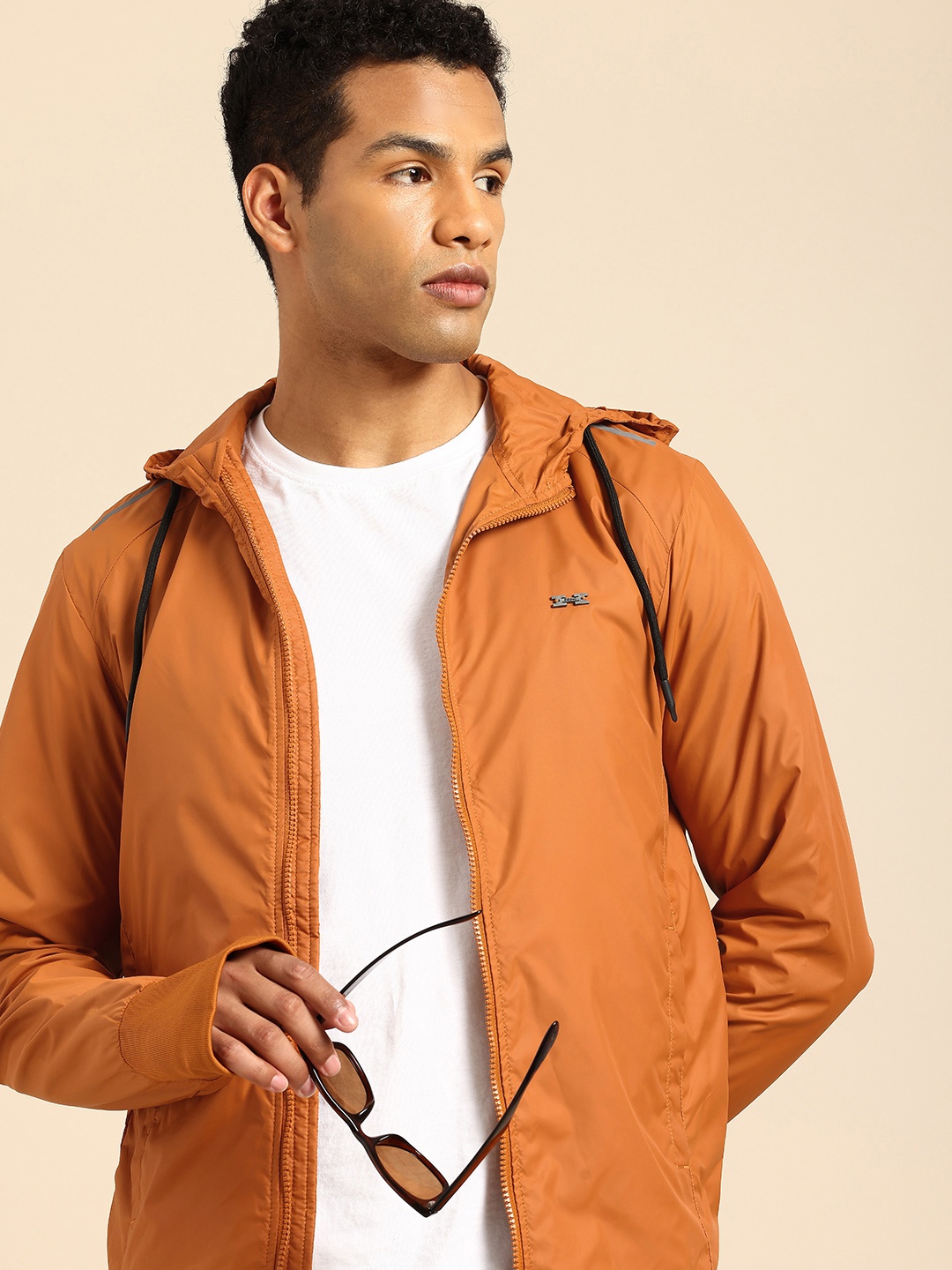 

Being Human Hooded Tailored Jacket, Camel brown