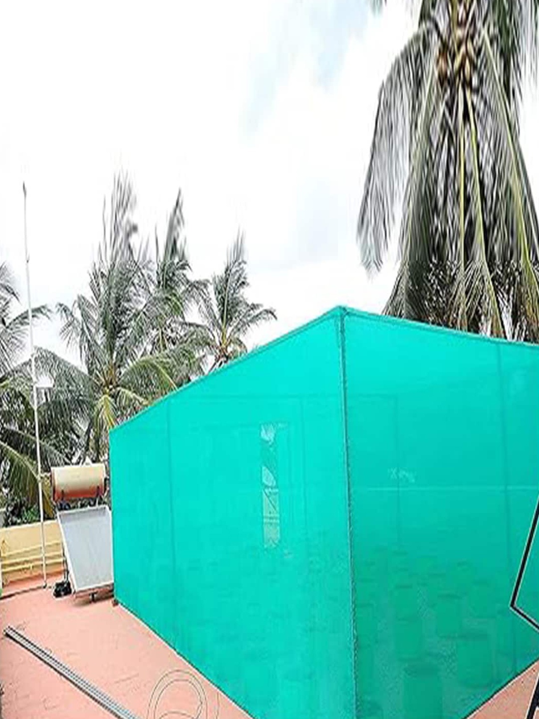 

Kuber Industries Green Sun Shade Square UV Blocking Durable Canopy