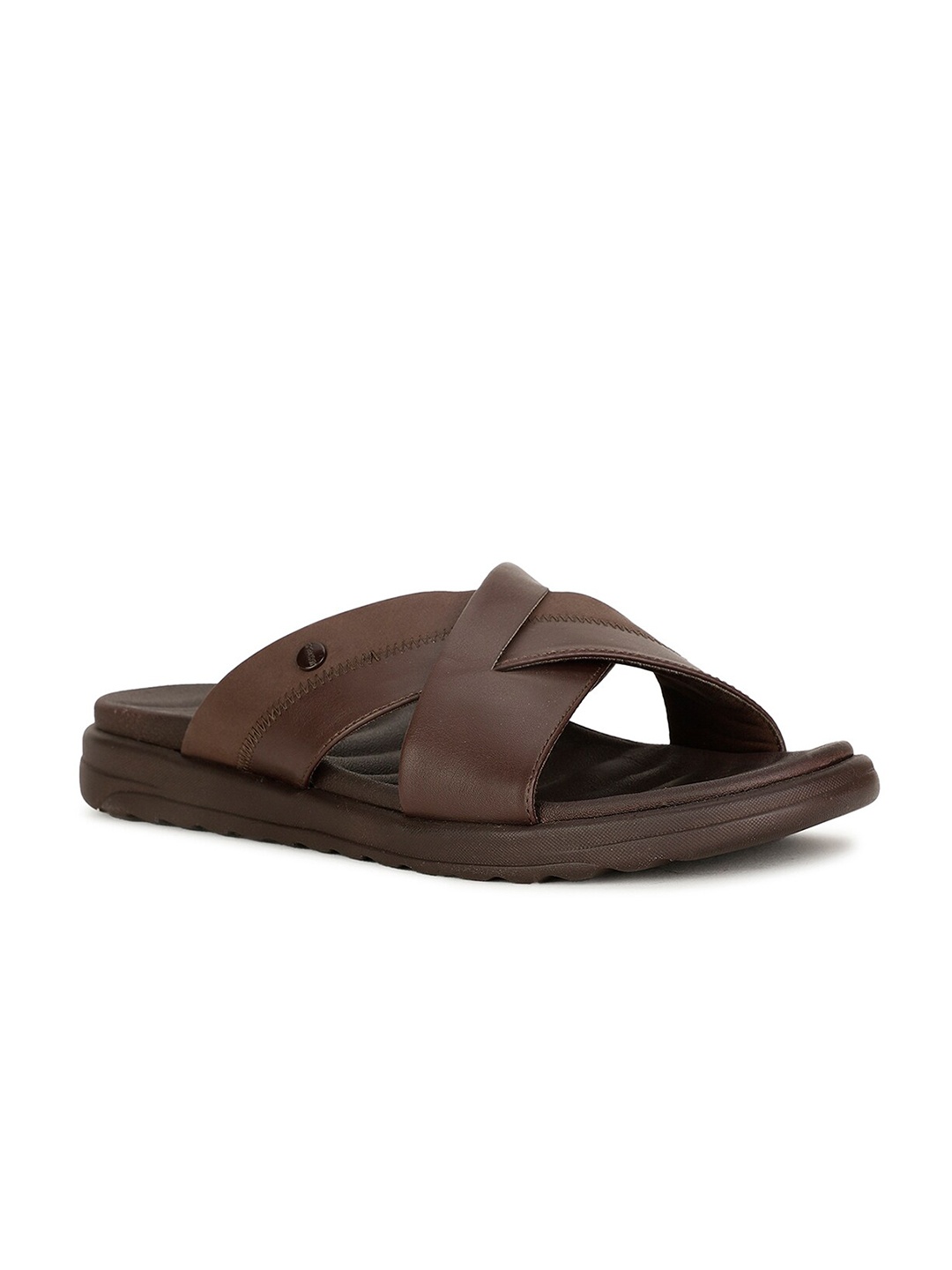 

Bata comfit Men Open Toe Comfort Sandals, Brown