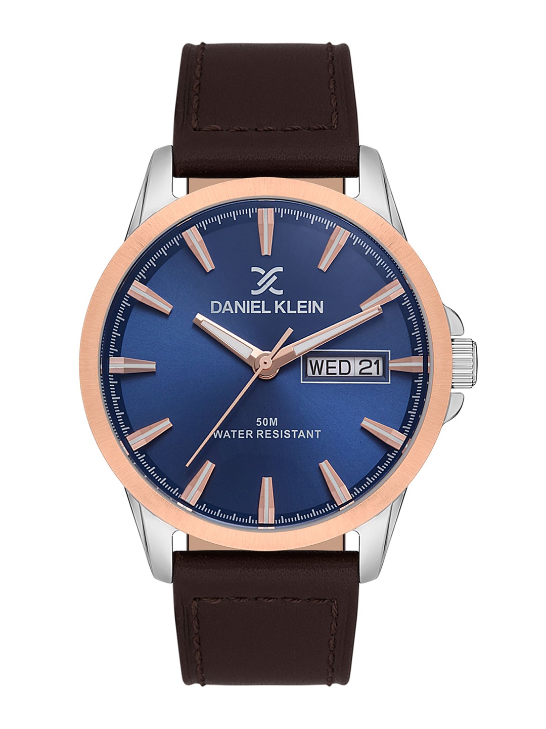 

Daniel Klein Men Leather Straps Analogue Watch DK.1.13542-3, Blue