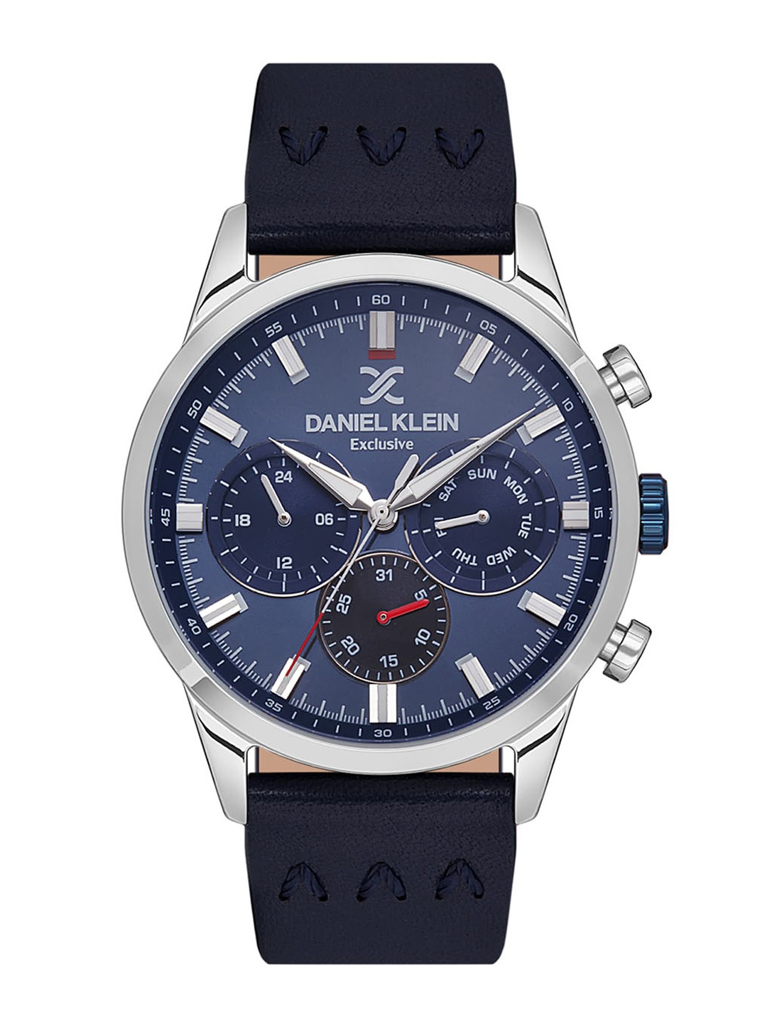 

Daniel Klein Men Leather Straps Analogue Watch DK.1.13546-2, Blue