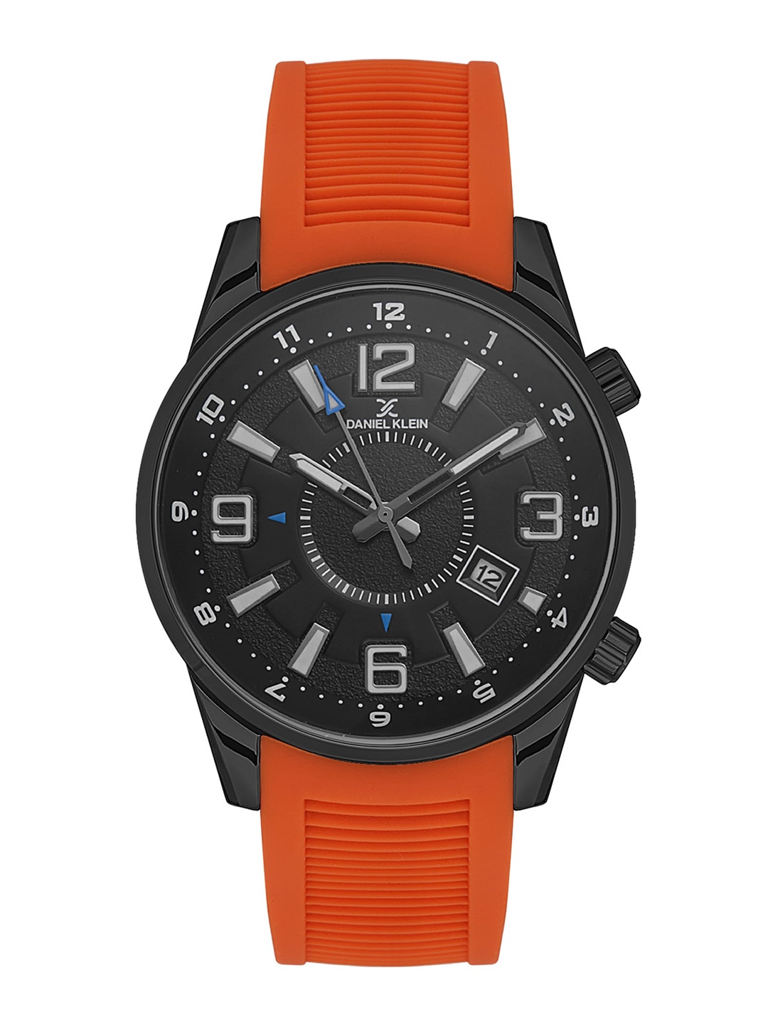 

Daniel Klein Printed Dial Straps Analogue Reset Time Watch DK.1.13541-6, Black