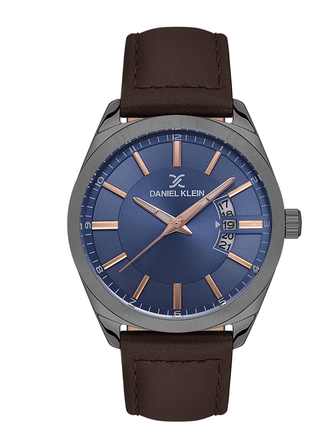 

Daniel Klein Premium Men Leather Straps Analogue Watch DK.1.13555-4, Blue