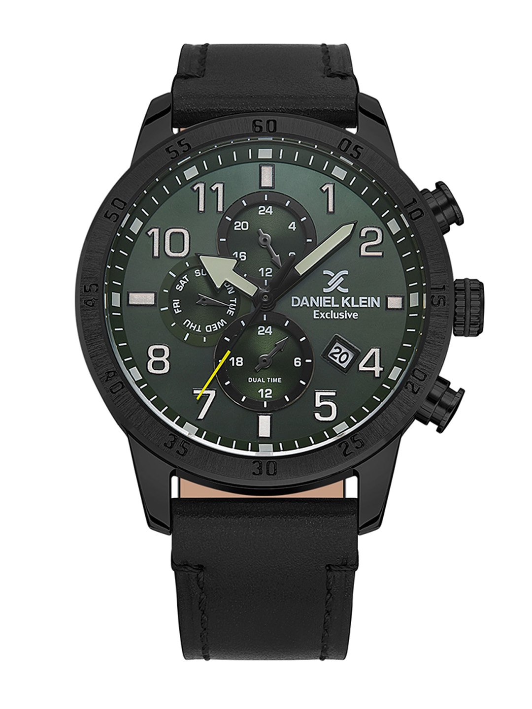 

Daniel Klein Exclusive Men Leather Straps Analogue Watch DK.1.13539-5, Green