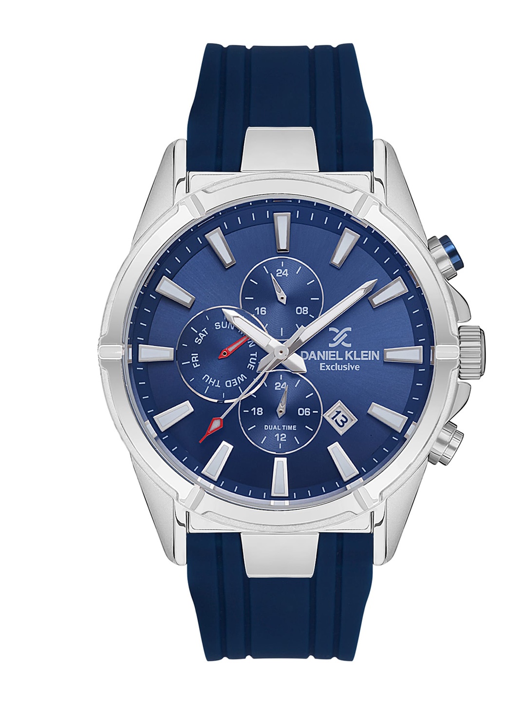 

Daniel Klein Men Textured Dial Reset Time Analogue Watch DK.1.13558-2, Blue