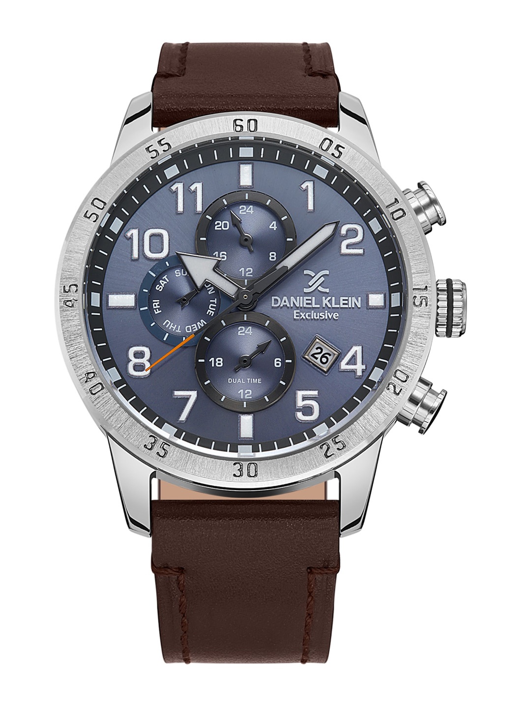 

Daniel Klein Men Leather Straps Analogue Watch DK.1.13539-3, Blue