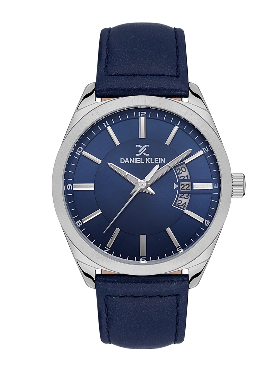 

Daniel Klein Men Leather Straps Analogue Watch DK.1.13555-2, Blue