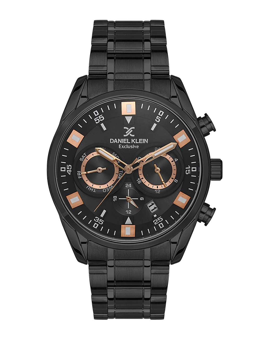 

Daniel Klein Men Bracelet Style Straps Multi Function Analogue Watch DK.1.13548-5, Black