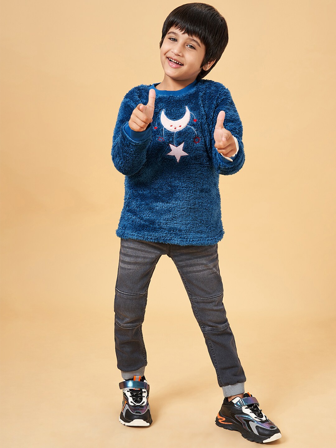 

YU by Pantaloons Boys Acrylic Pullover Sweater, Blue