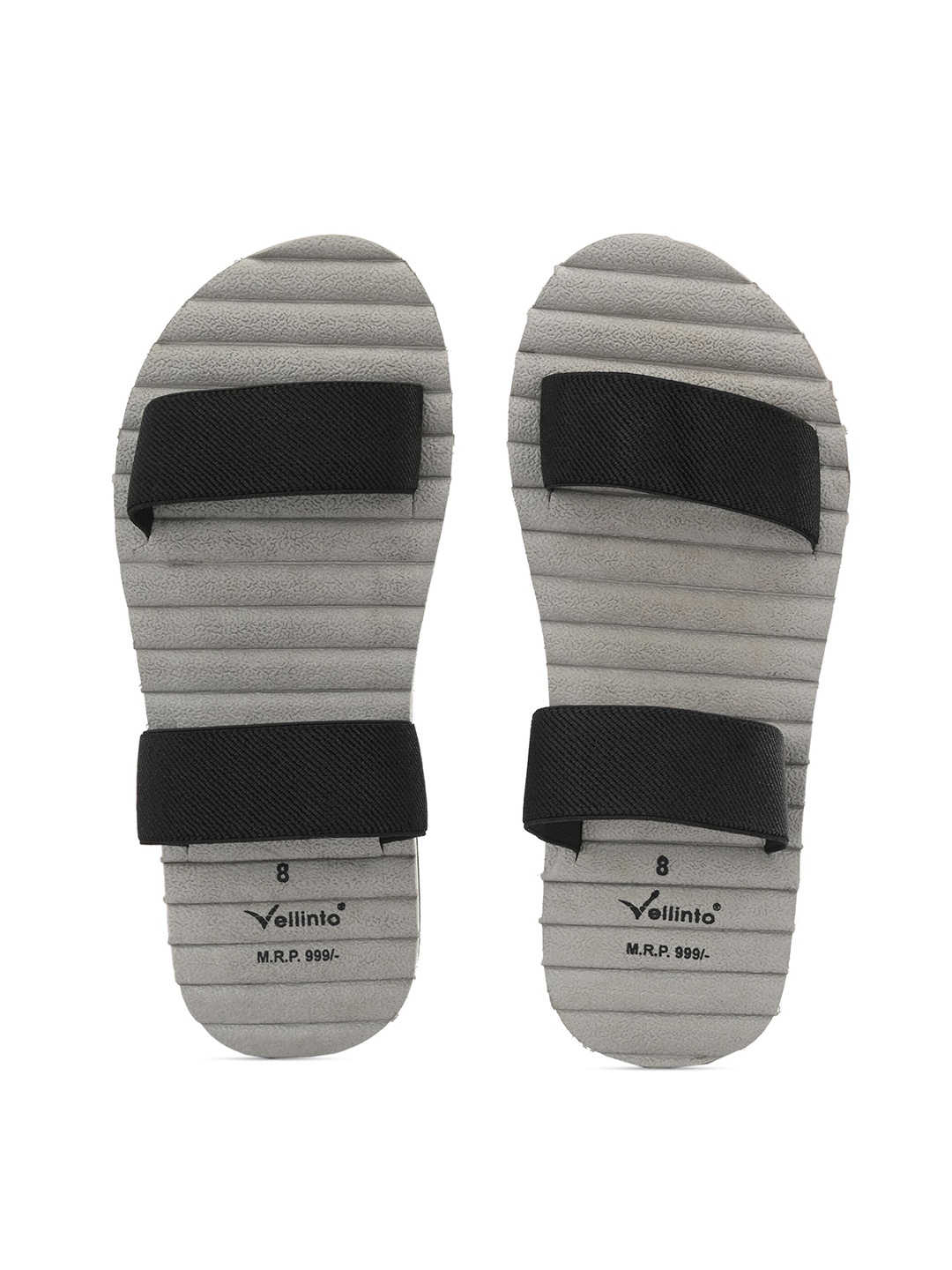 

Vellinto Men Roy Textured Slip-On Flip Flops, Grey