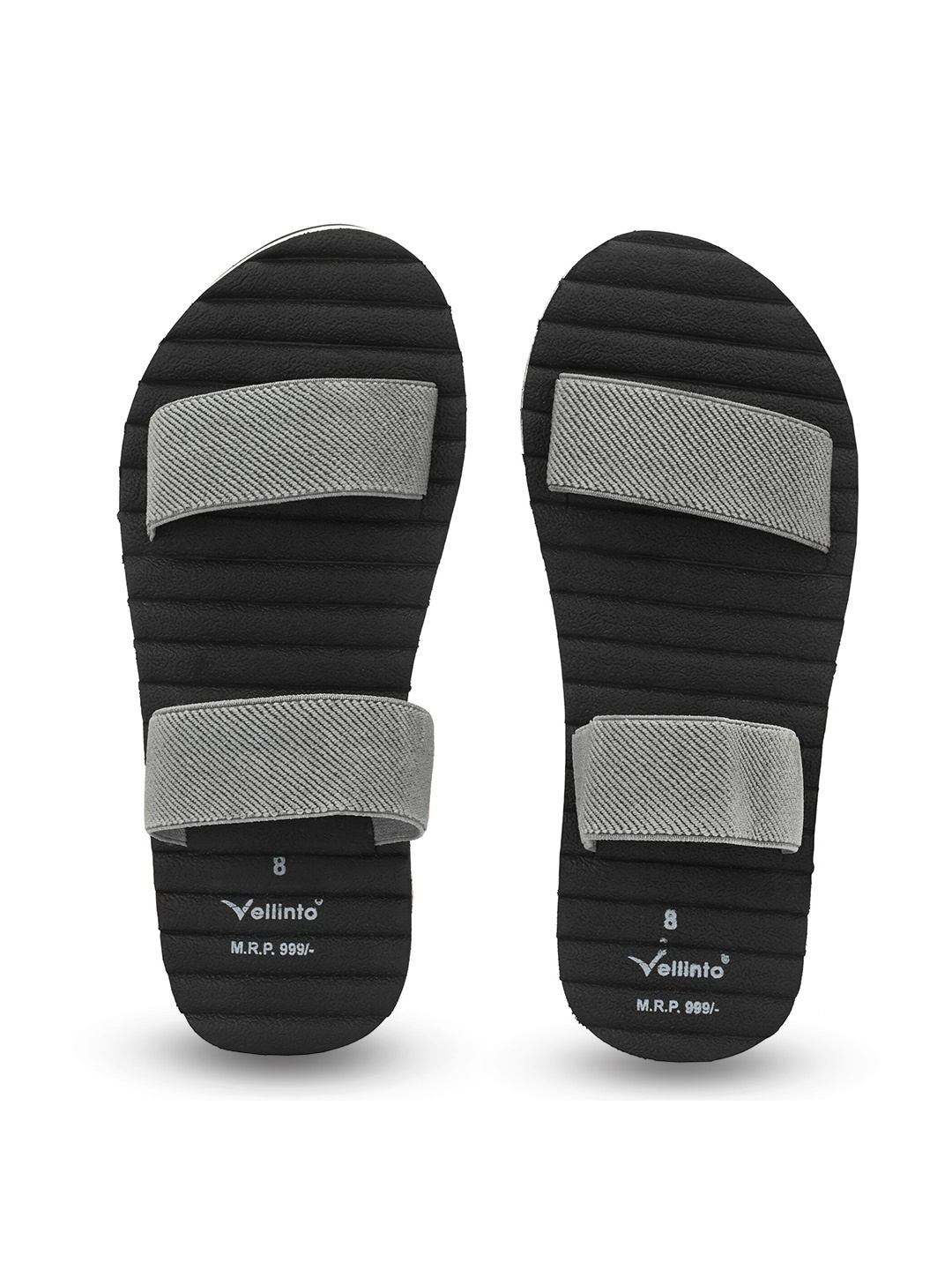 

Vellinto Men Textured Slip-On Flip Flops, Black