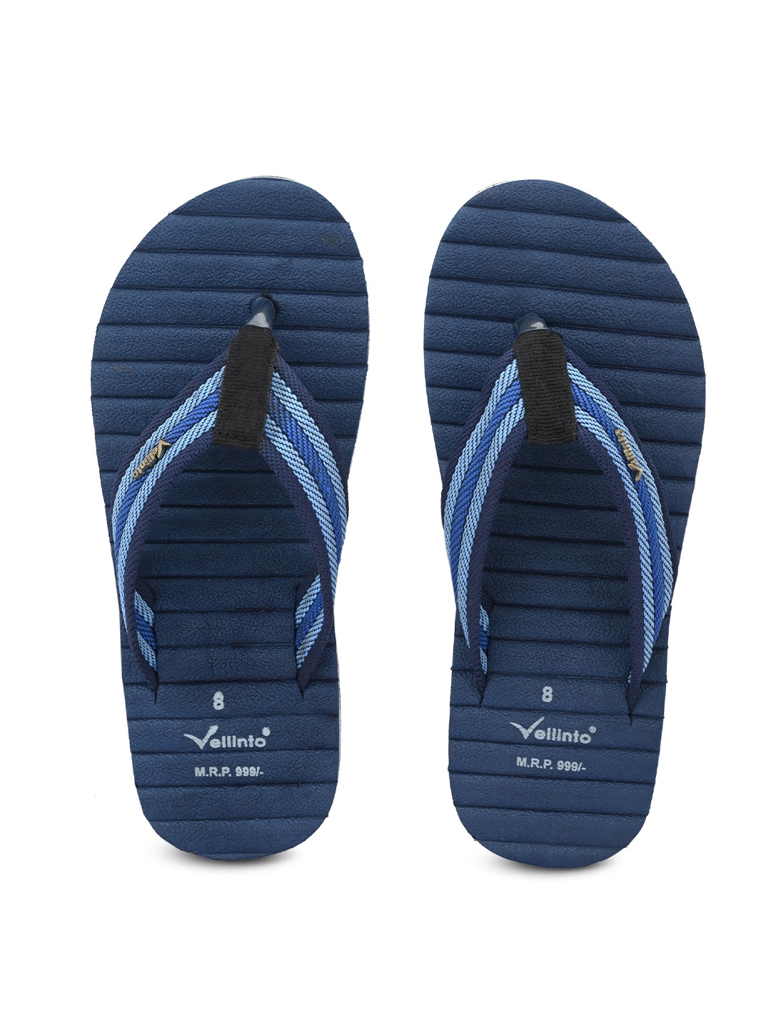 

Vellinto Men James Striped Thong Flip-Flops, Navy blue