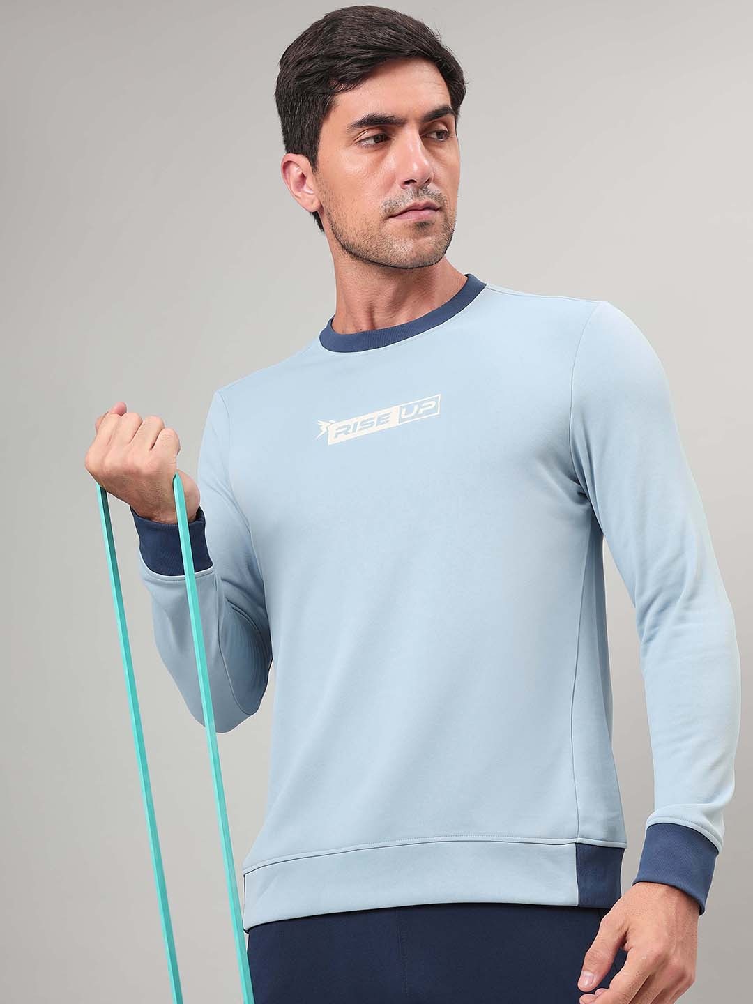 

Technosport Round Neck Antimicrobial Sweatshirt, Blue