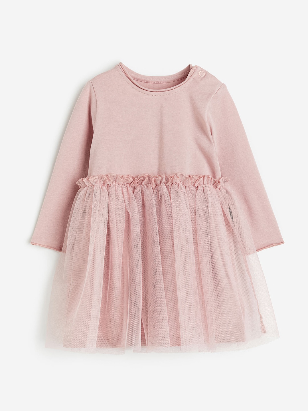 

H&M Girls Tulle-Skirt Jersey Dress, Pink