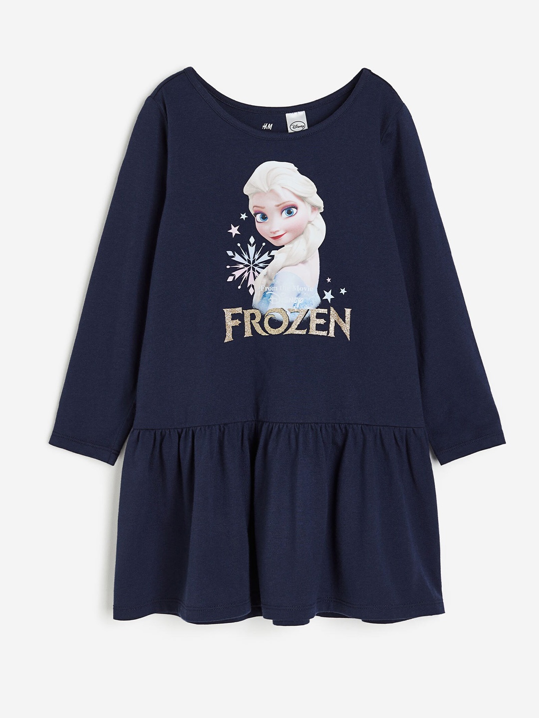 

H&M Girls Elsa Patterned Cotton Dress, Blue