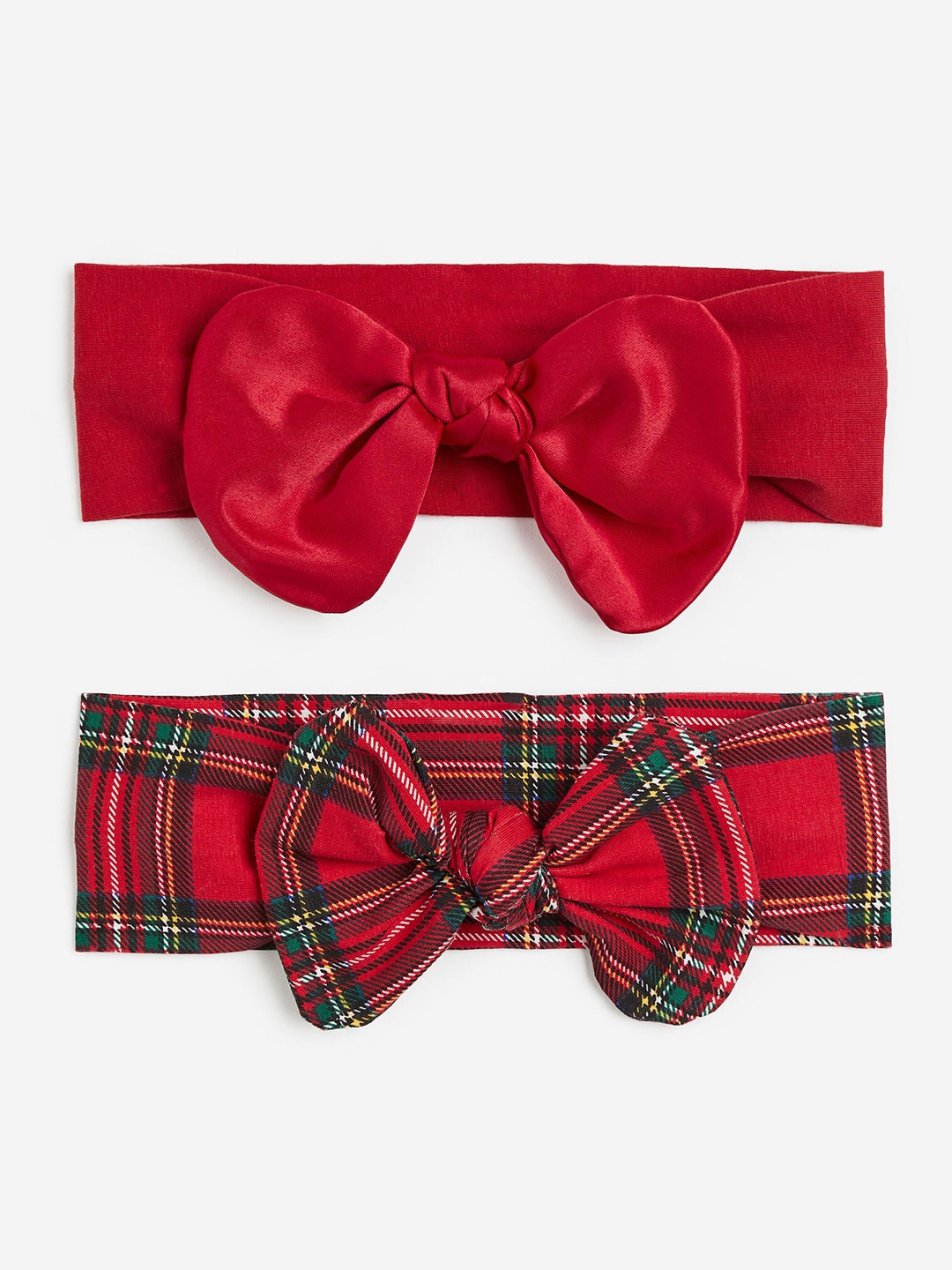 

H&M 2-Pack Bow-Detail Hairbands, Red