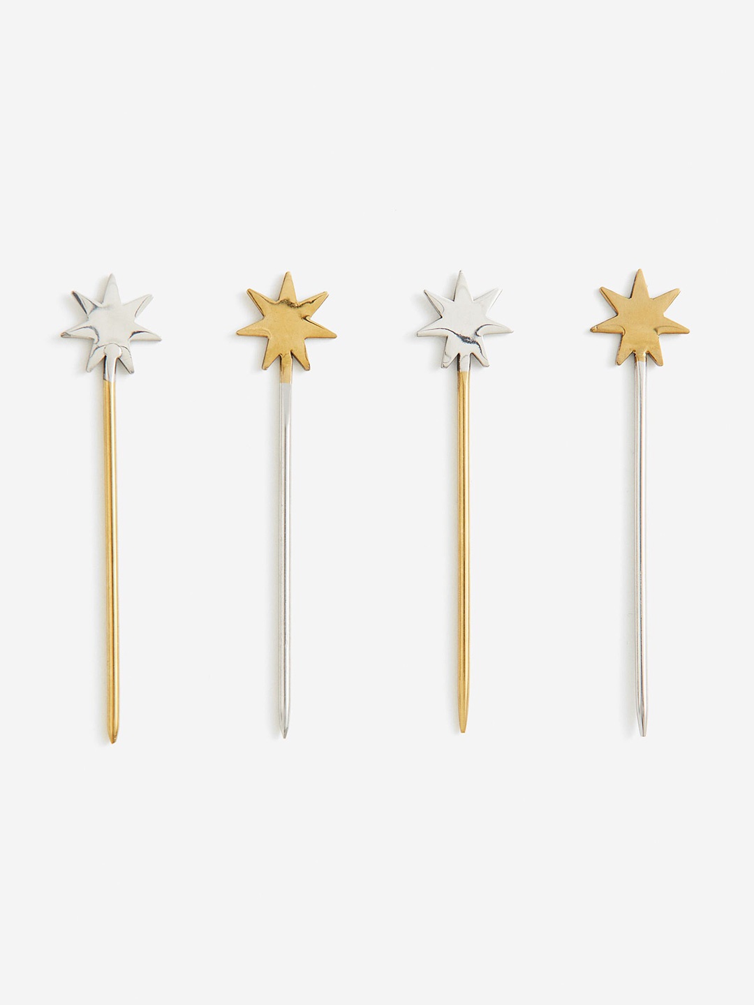 

H&M Gold-Toned 4-Pack Metal Food Picks