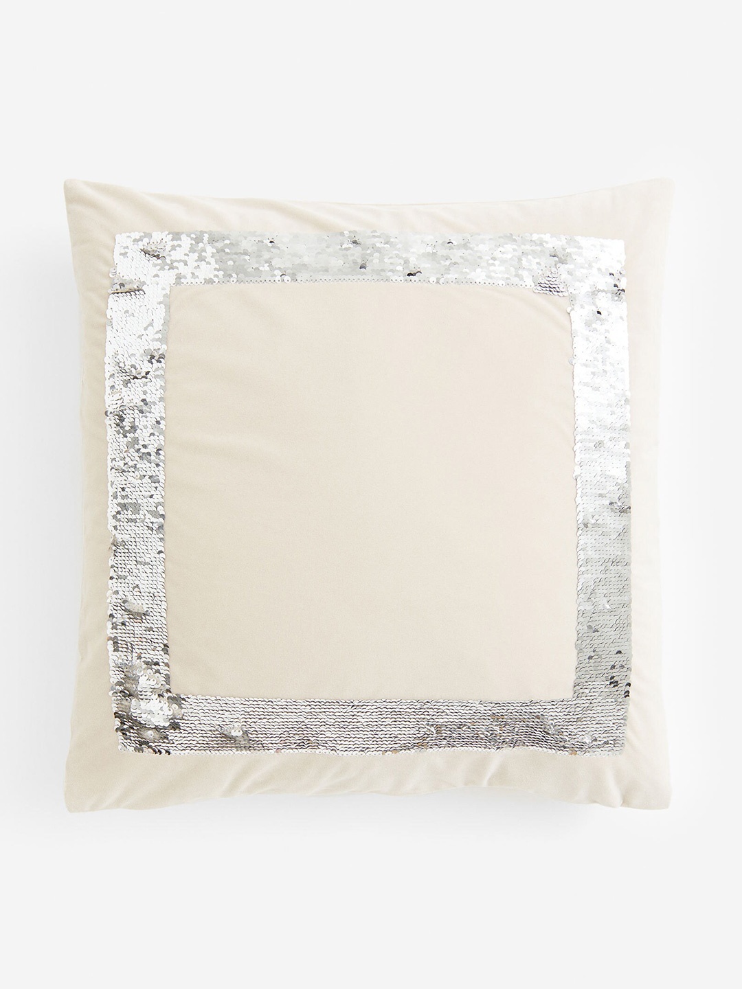 

H&M Off-White Reversible Sequin-Motif Cushion Cover