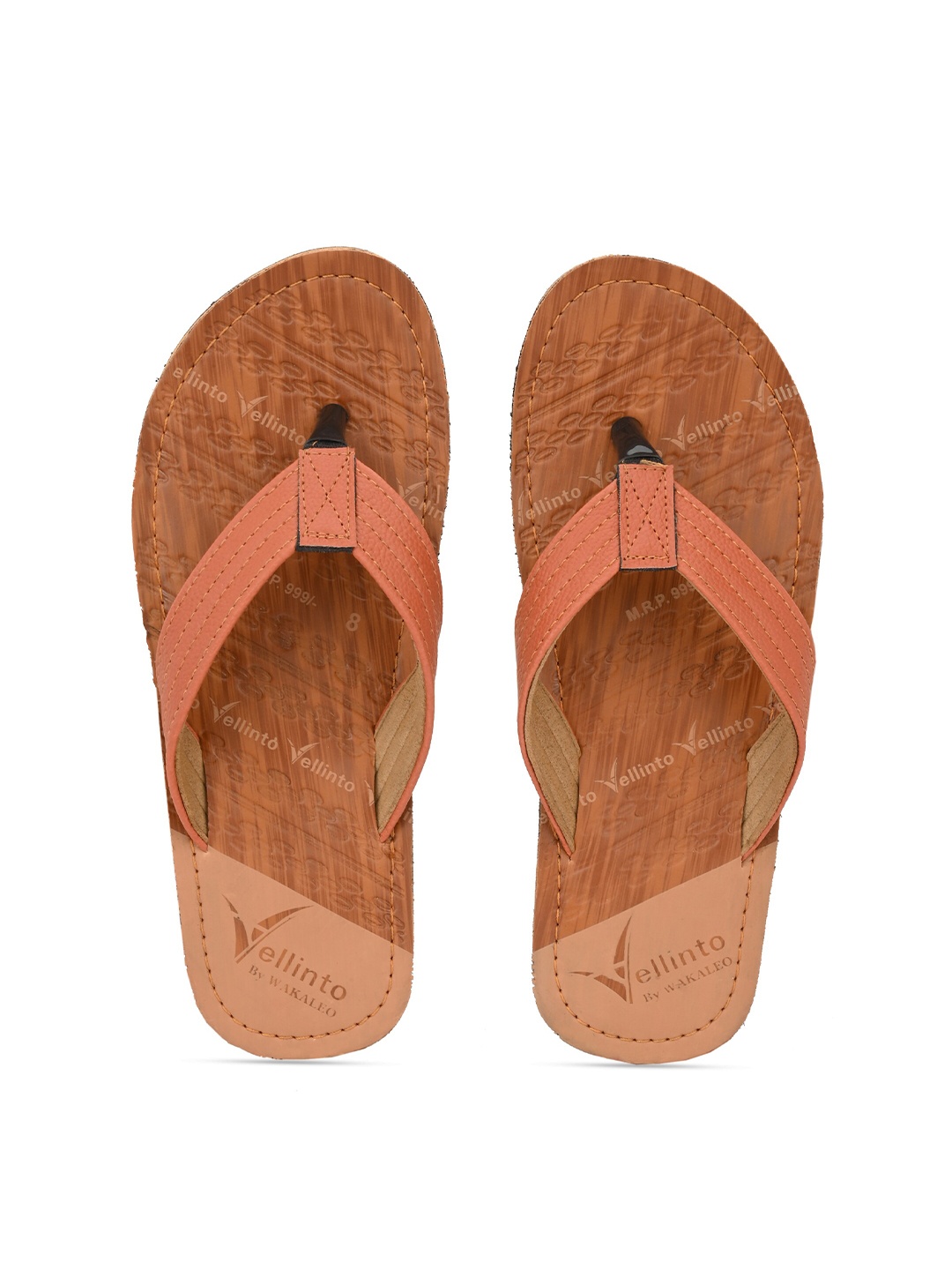 

Vellinto Men Gerald Textured Thong Flip-Flops, Tan