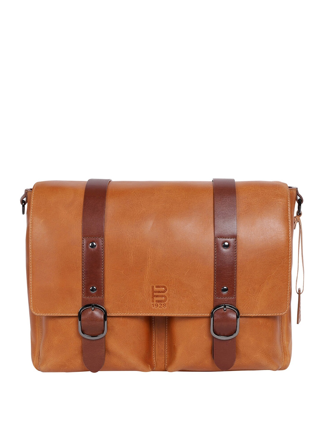 

BAGATT Solofra Men Leather Laptop Bag - Up to 13 inch Laptop, Brown