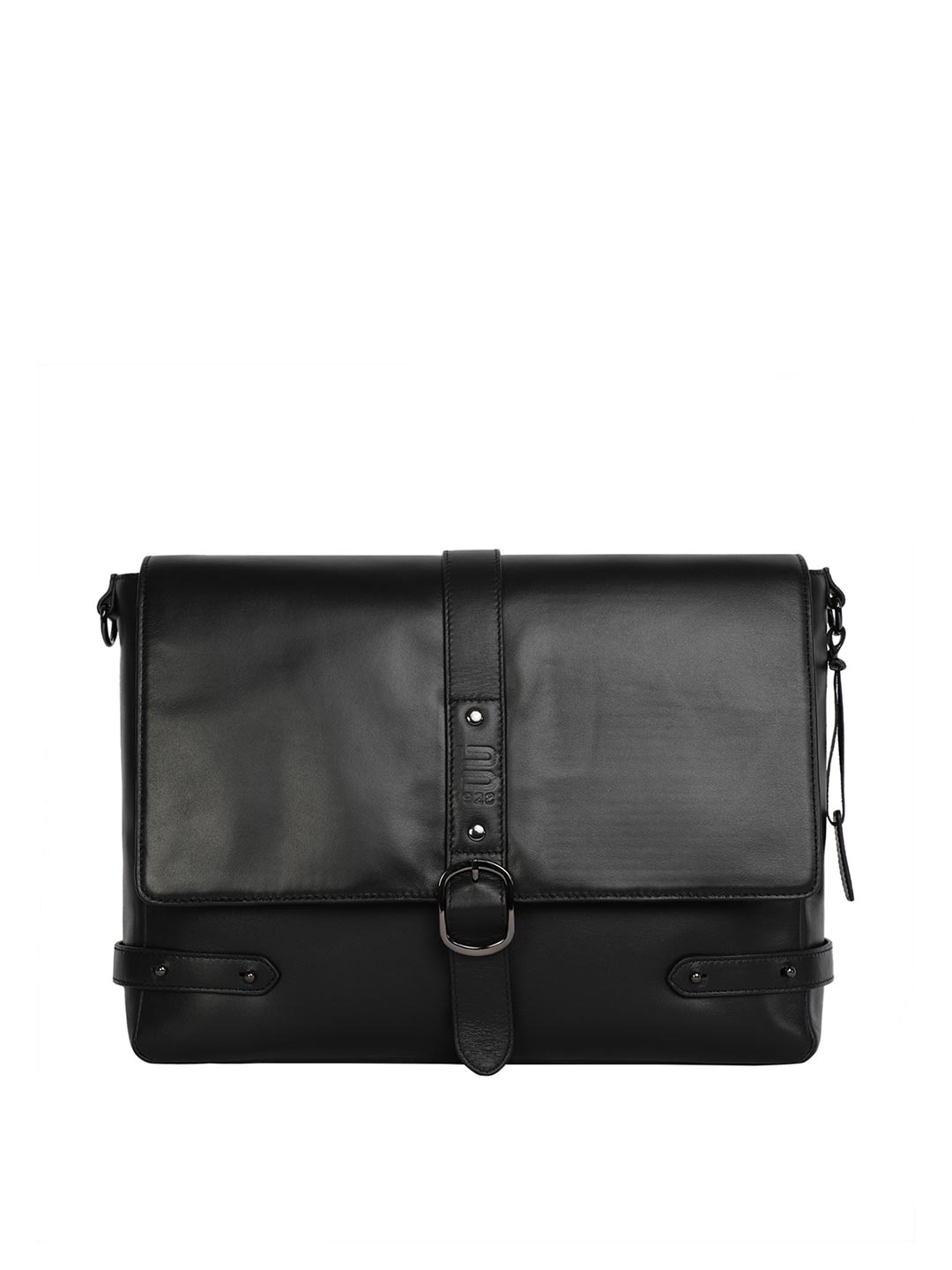 

BAGATT Men Leather Novara Messenger Bag, Black