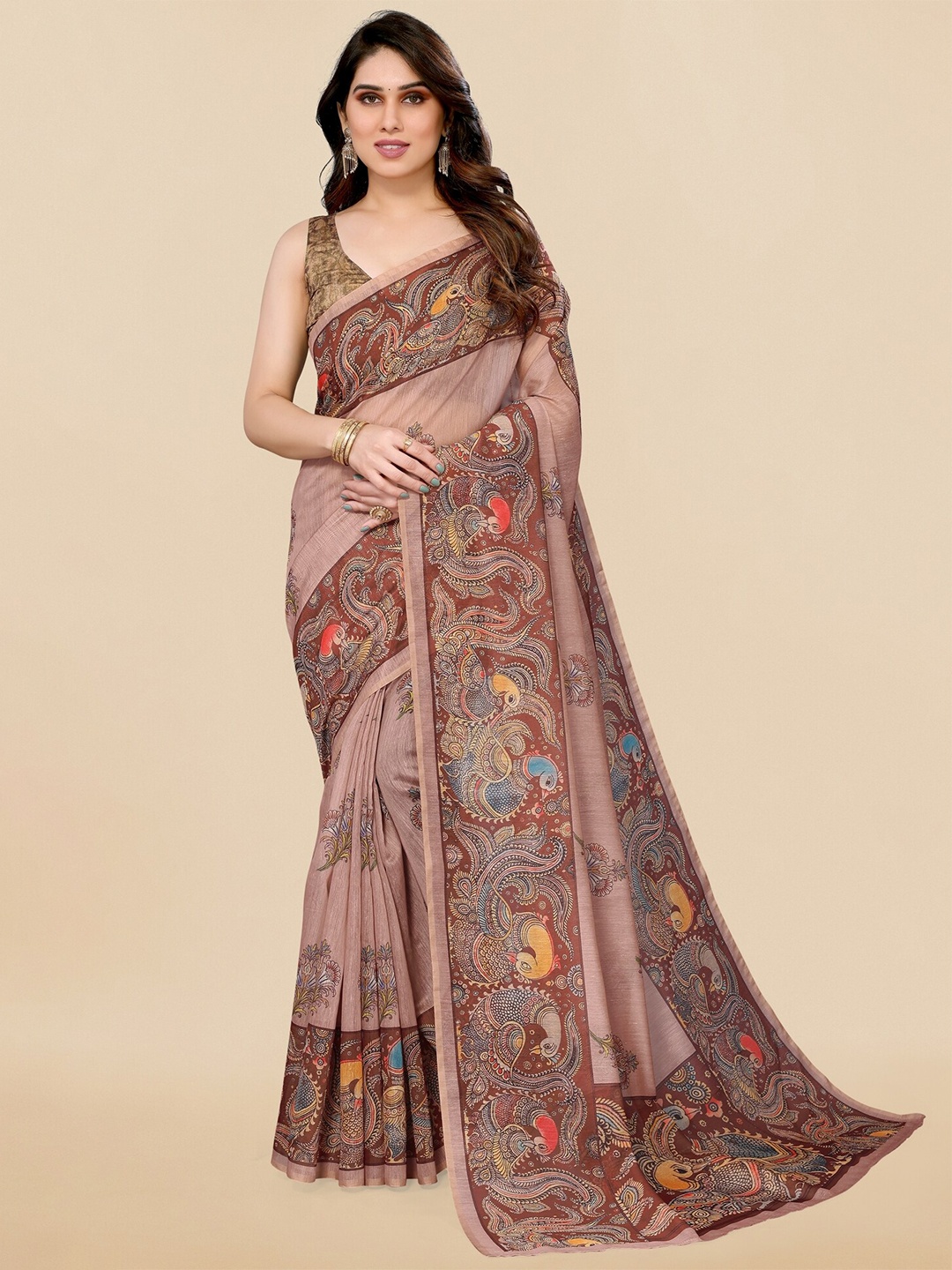 

MIRCHI FASHION Ethnic Motifs Printed Saree, Pink