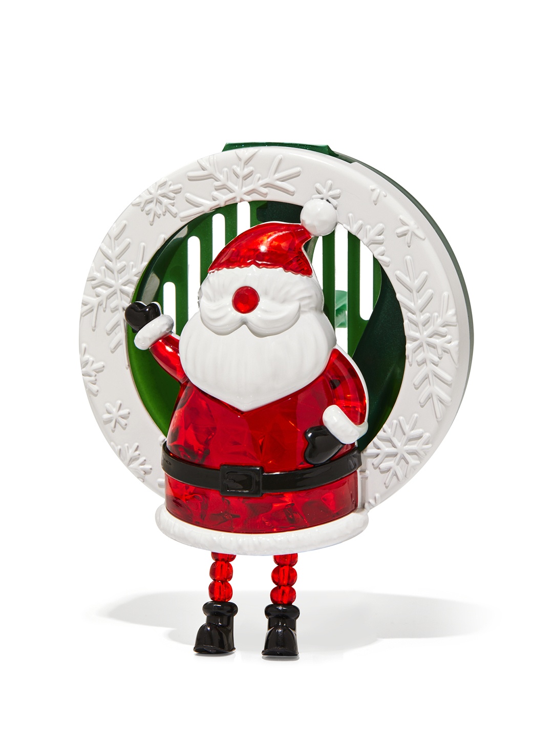 

Bath & Body Works Dancing Santa Visor & Vent Clip Car Fragrance Holder, Green