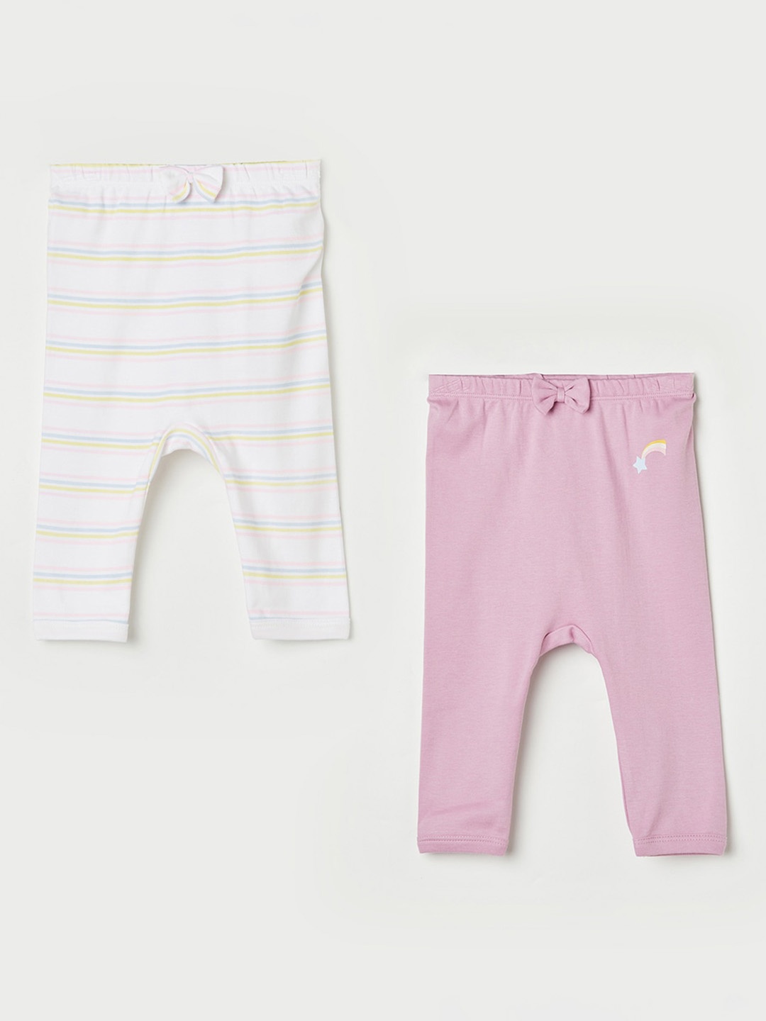 

Juniors by Lifestyle Girls Pack Of 2 Printed Cotton Lounge Pants, White