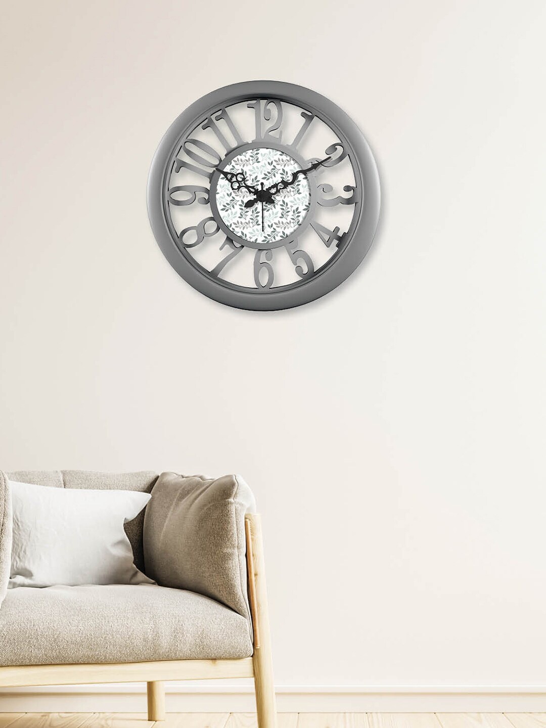 

RANDOM Grey & Black Printed Contemporary Wall Clock